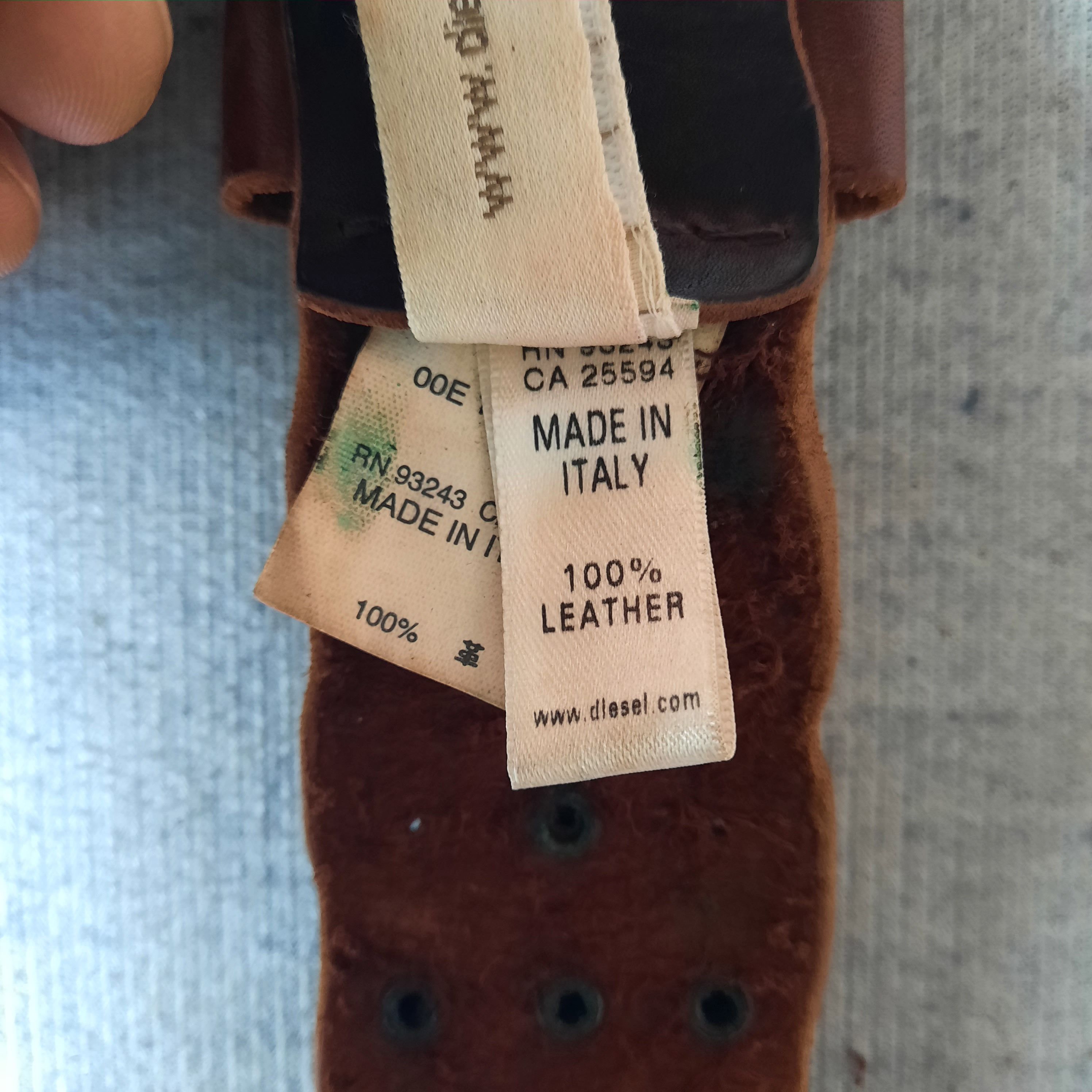 PPFM ⚙️ Vintage diesel solid brass stud punk leather belt Size ONE SIZE - 7 Thumbnail
