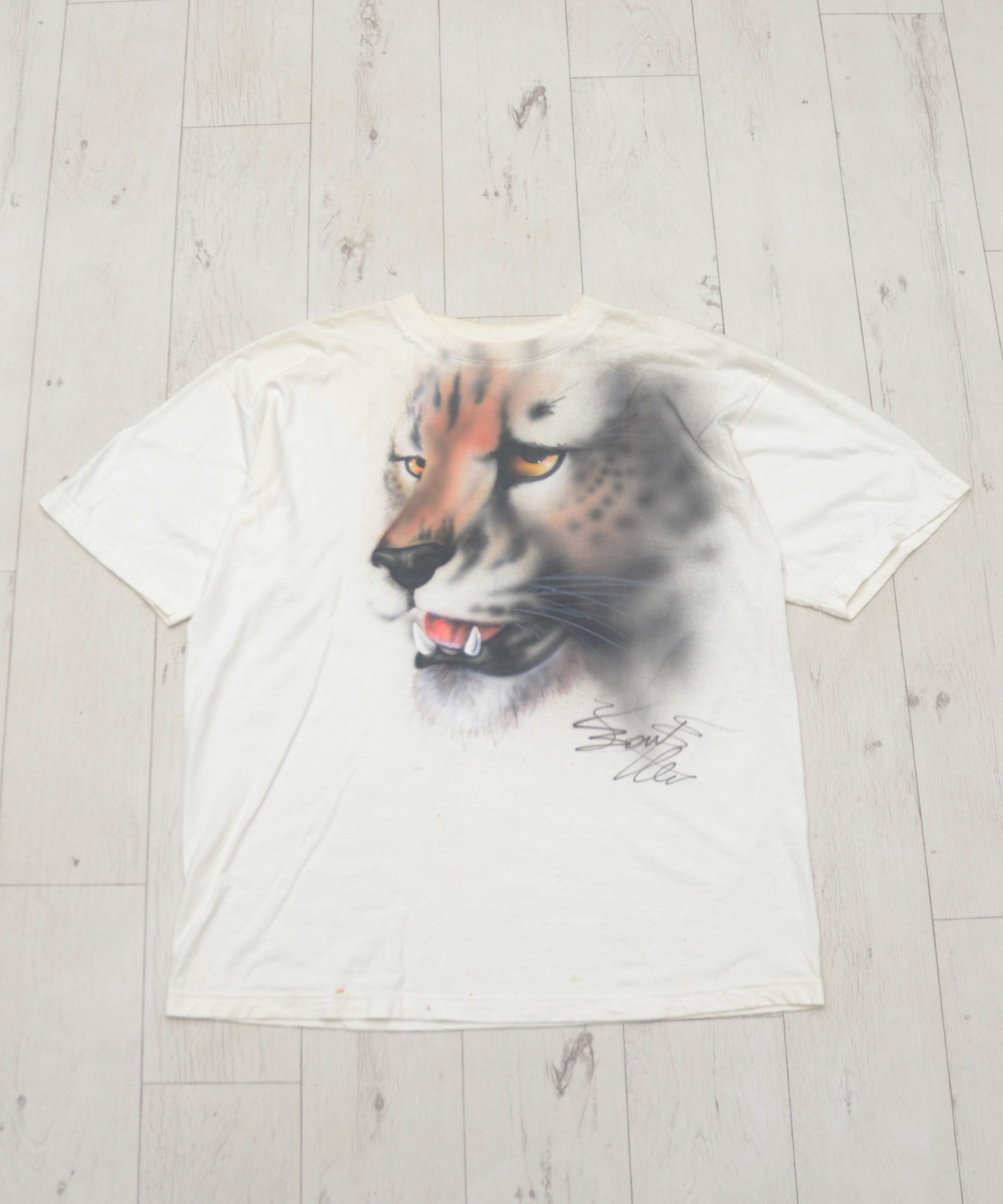Other × Vintage Vintage BIG PRINT Leopard T-Shirt Jaguar oversize Y2K Size US L / EU 52-54 / 3 - 1 Thumbnail