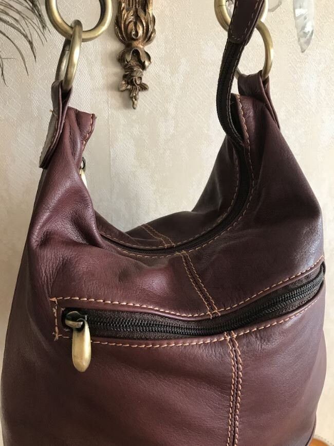 Other 2000s Vintage Brown Soft Leather Bag by Nova Leather Size ONE SIZE - 7 Thumbnail
