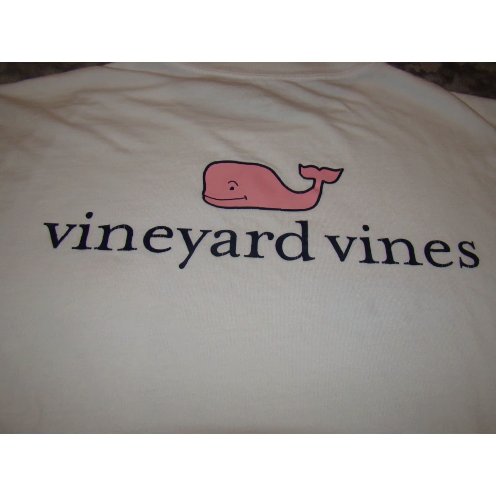 Vineyard Vines Vineyard Vines Adult Mens M L/S Pocket Spell Out Logo Whale White Shirt Size US M / EU 48-50 / 2 - 6 Thumbnail