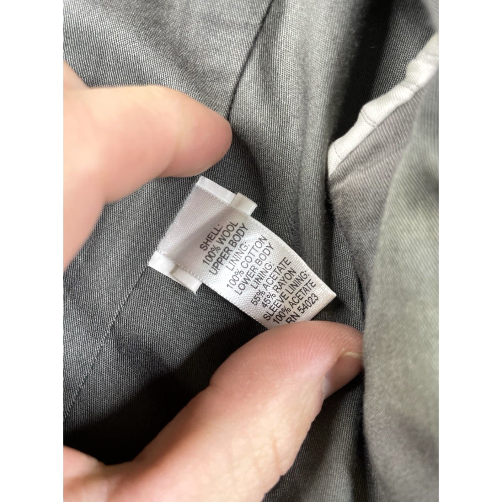Brooks Brothers Brooks Brothers Blazer Mens Single-Breasted Notch Lapel Herringbone Tweed Wool Gray 44 Regular Long 3-Button Front Size 44R - 6 Thumbnail