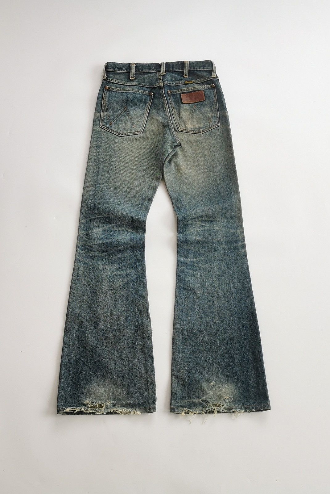 Vintage Vintage Bootcut Wrangler Faded Mud Denim Jeans Size US 28 / EU 44 - 5 Thumbnail