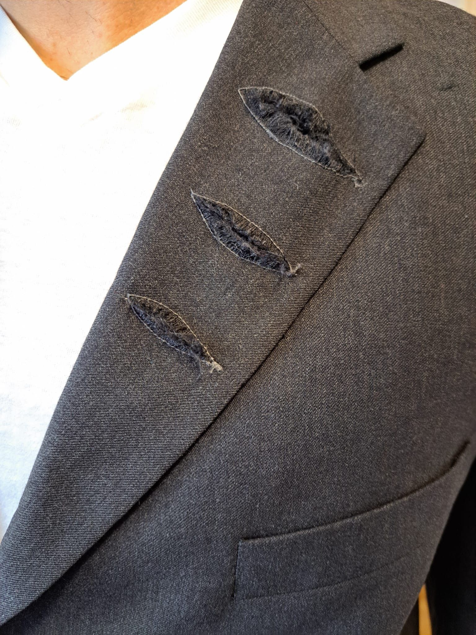 Balmain Balmain Paris vintage custom suit jacket blazer, destroyed Size 42R - 12 Thumbnail