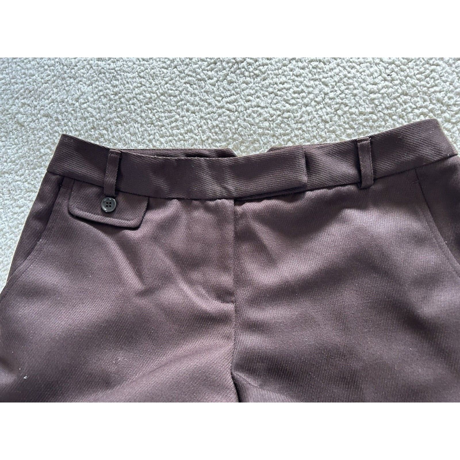 Ann Taylor Ann Taylor LOFT Womens Chocolate Brown Wool Blend Wide Cuffe Size 27" / US 4 / IT 40 - 4 Thumbnail