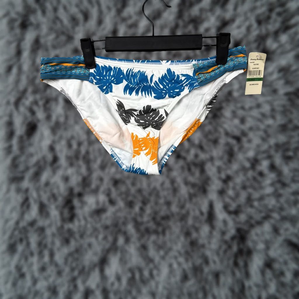Tommy Bahama Tommy Bahama Bikini Bottom Hipster Multicolor Palm Stripe L Beach Resortwear Women Tropical Swim Bottom Size 36" / US 14 / IT 50 - 1 Thumbnail