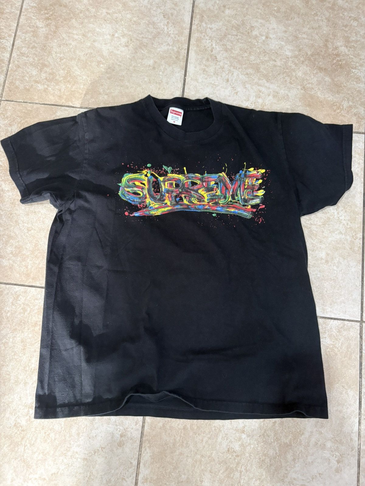 Supreme Painted Logo Shirt ブラック Lサイズ 【公式通販】