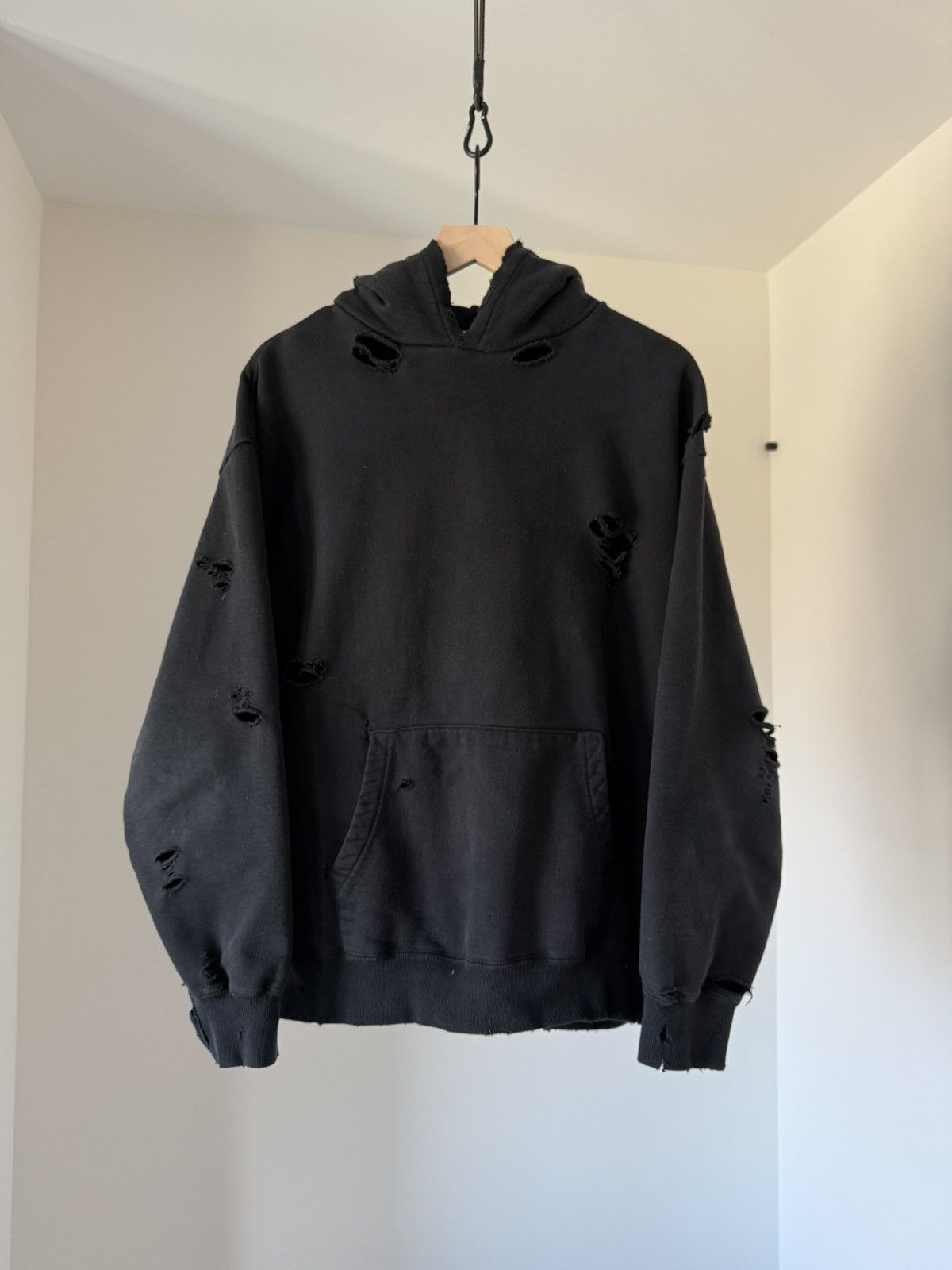 Flagstuff Black Damaged Hoodie Size US M / EU 48-50 / 2 - 1 Thumbnail
