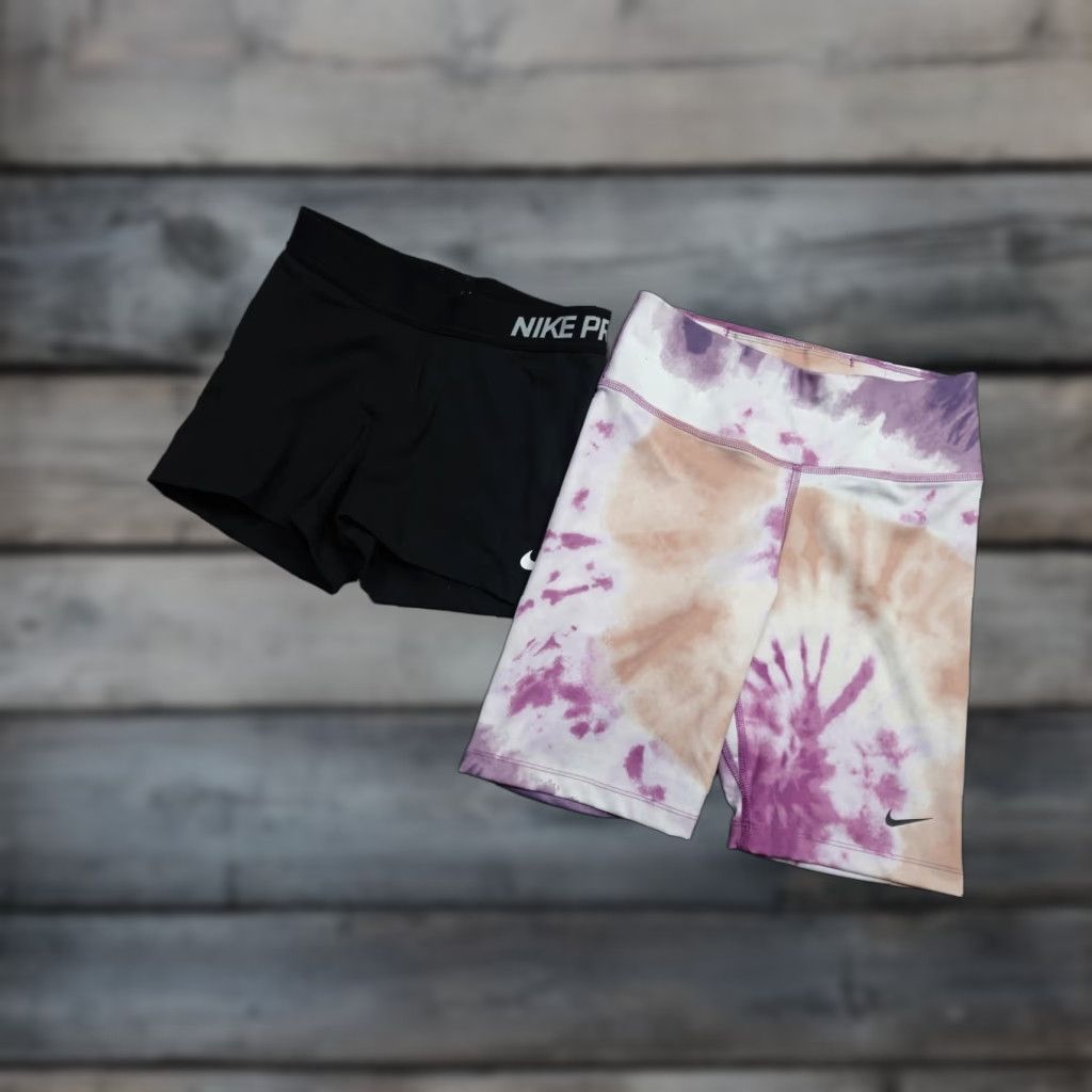 Nike Nike Pro Dri-FIT Shorts Womens Small Black Lot Of Two Dye Athletic Workout Yoga Size 28" / US 6 / IT 42 - 1 Thumbnail