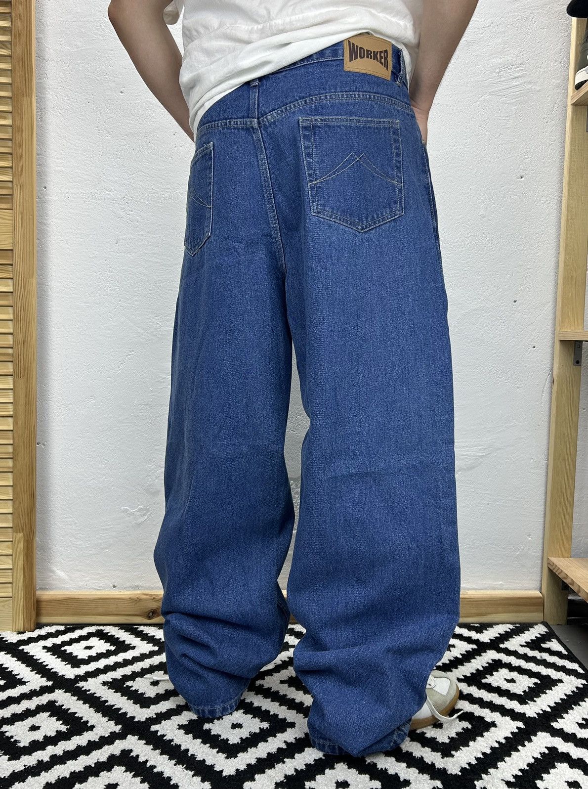Vintage Vintage Worker Baggy Denim Jeans size 38 Size US 38 / EU 54 - 1 Thumbnail