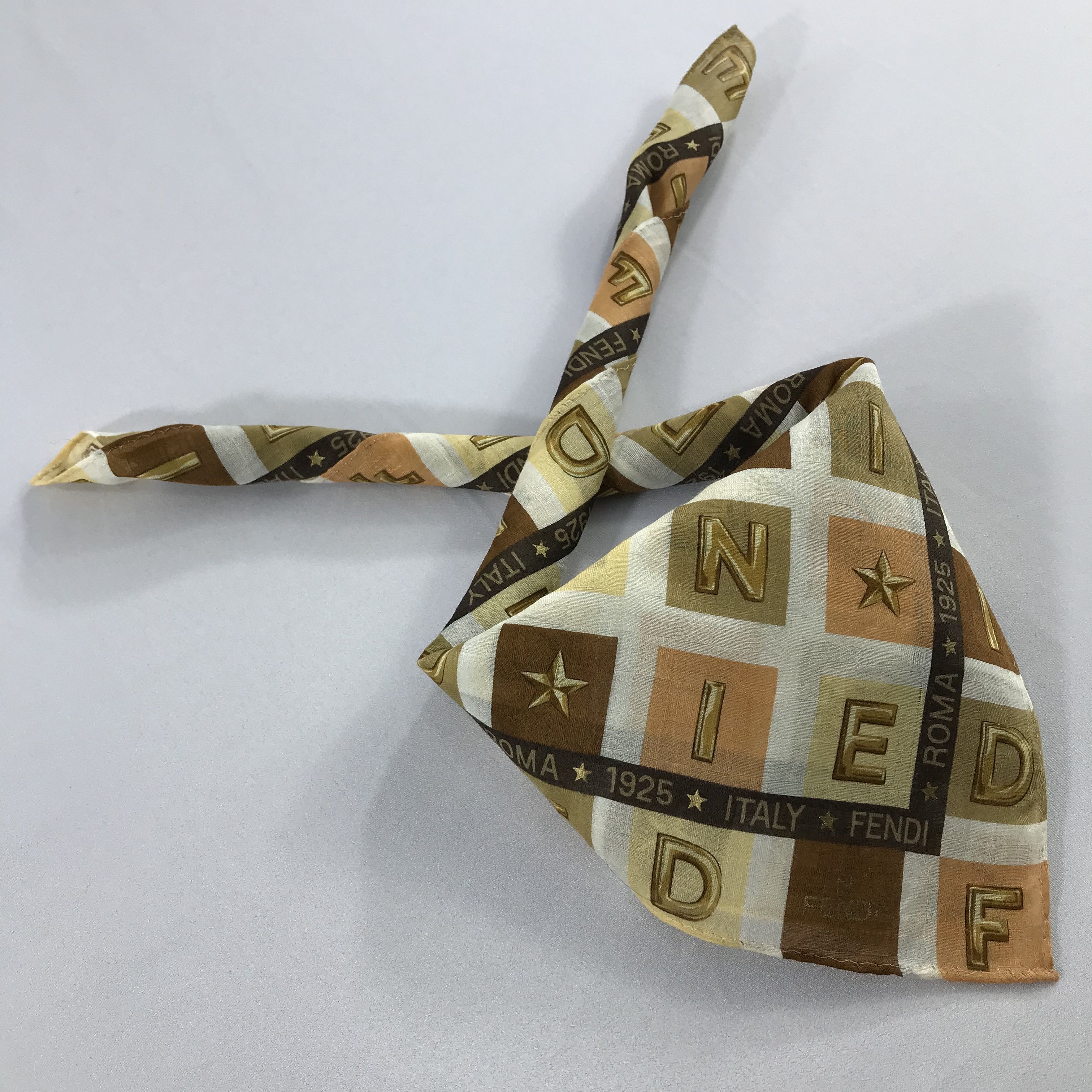 Vintage Vintage Fendi Bandana / Handkerchief / Neckerchief -S2321 Size ONE SIZE - 4 Thumbnail