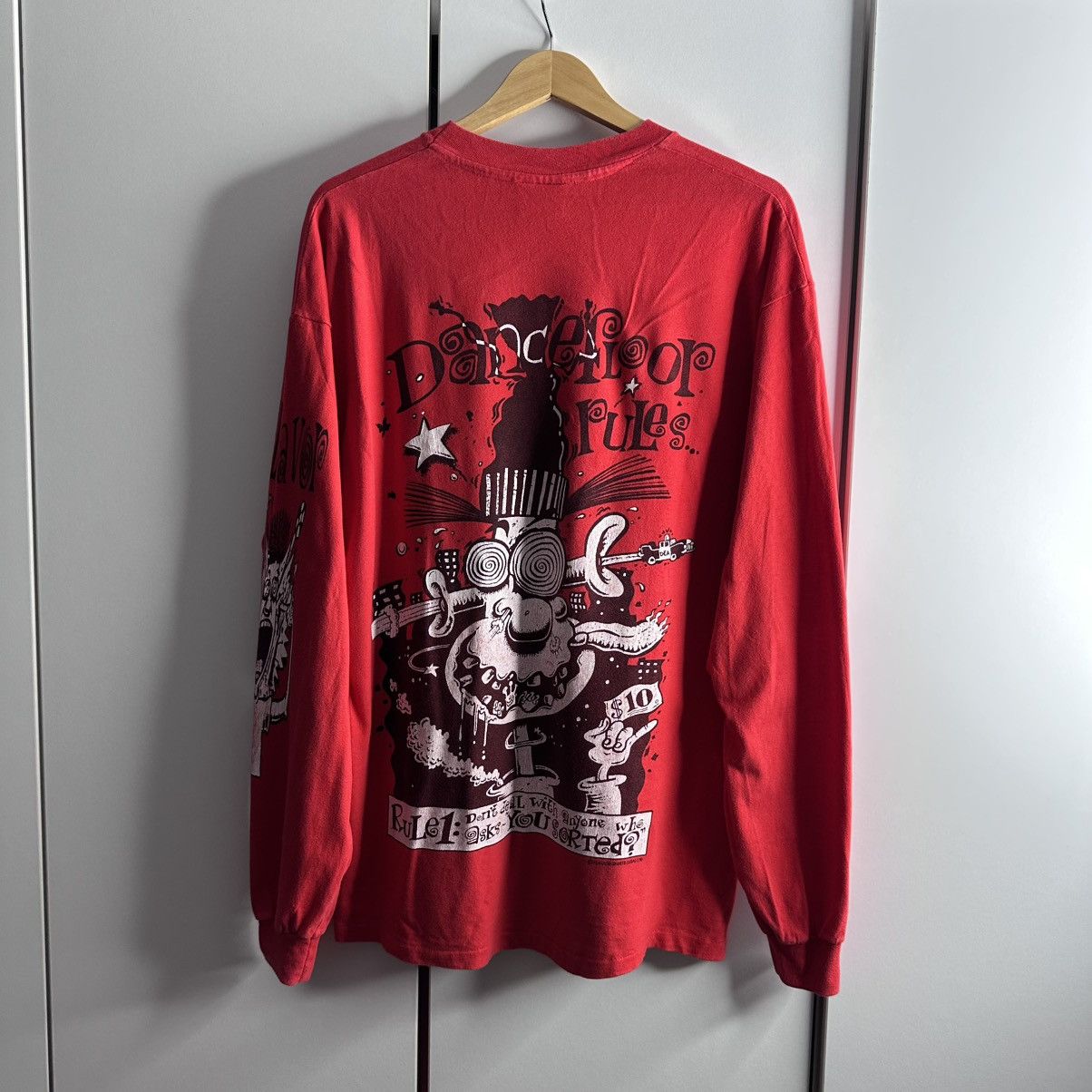 Band Tees Vintage Flavor Record Manic Usa Clubwear Distressed Tees Size US XL / EU 56 / 4 - 1 Thumbnail