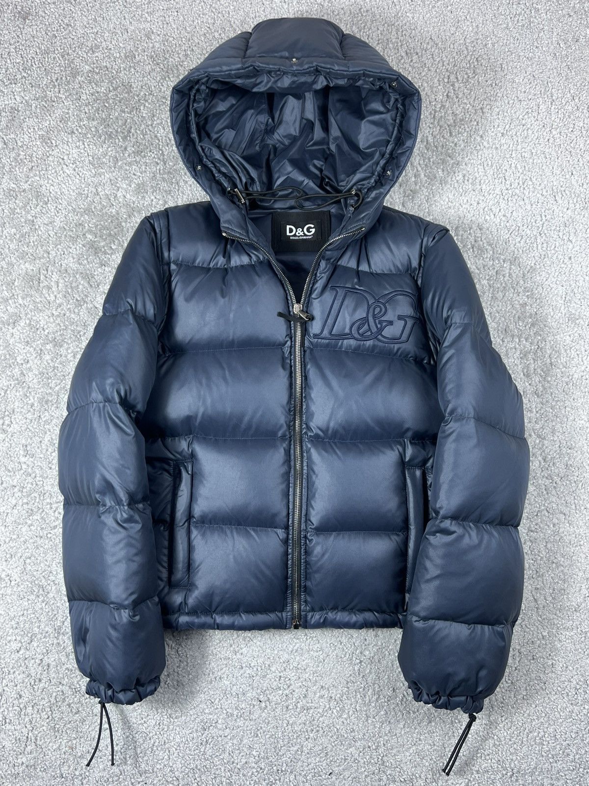 Dolce & Gabbana Dolce & Gabbana DG Shine Blue Puffer Jacket Size US S / EU 44-46 / 1 - 1 Thumbnail