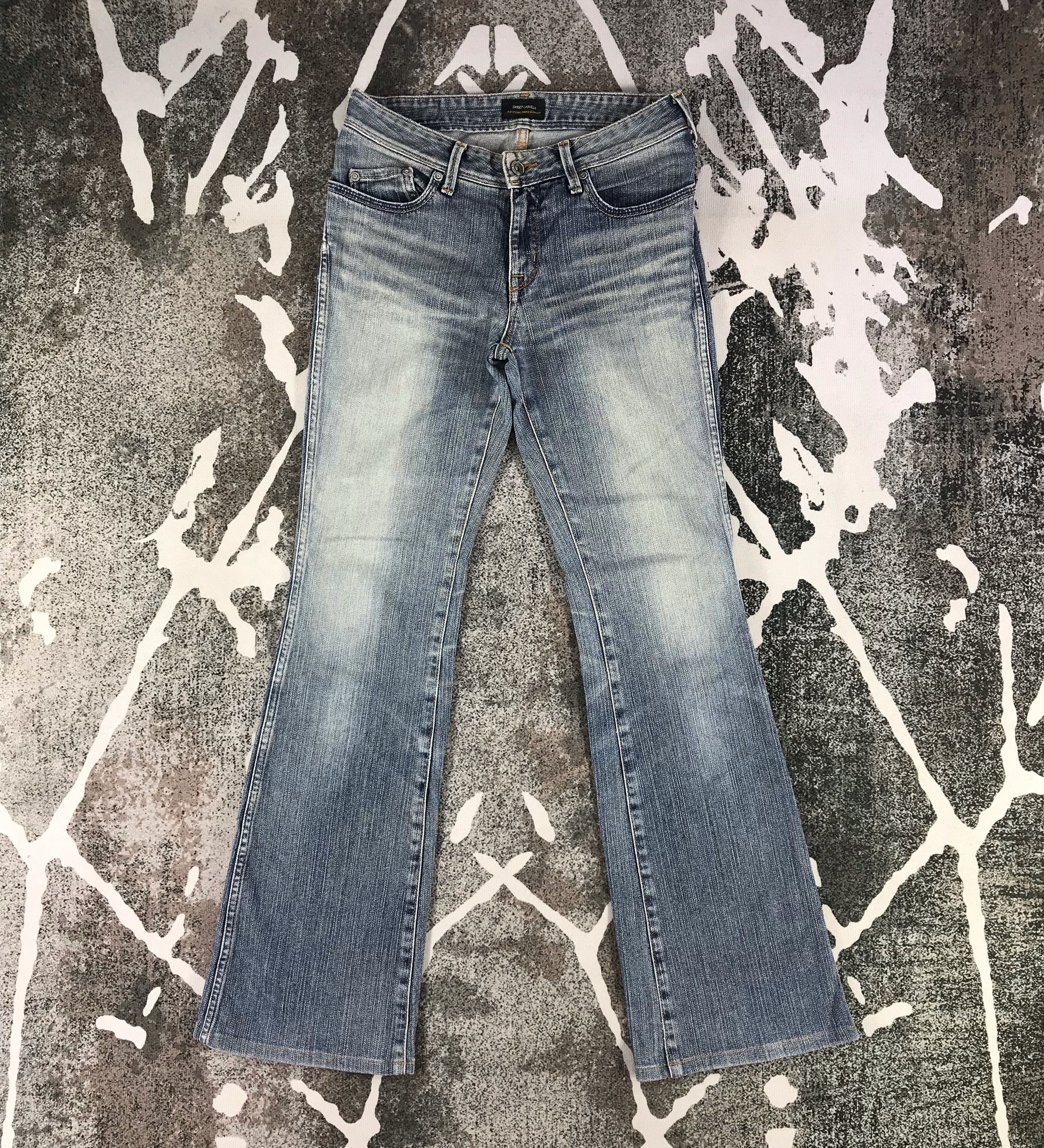 Japanese Brand Sweet Camel Jeans Medium Wash Flare Denim KJ1351 Size 29" - 1 Thumbnail