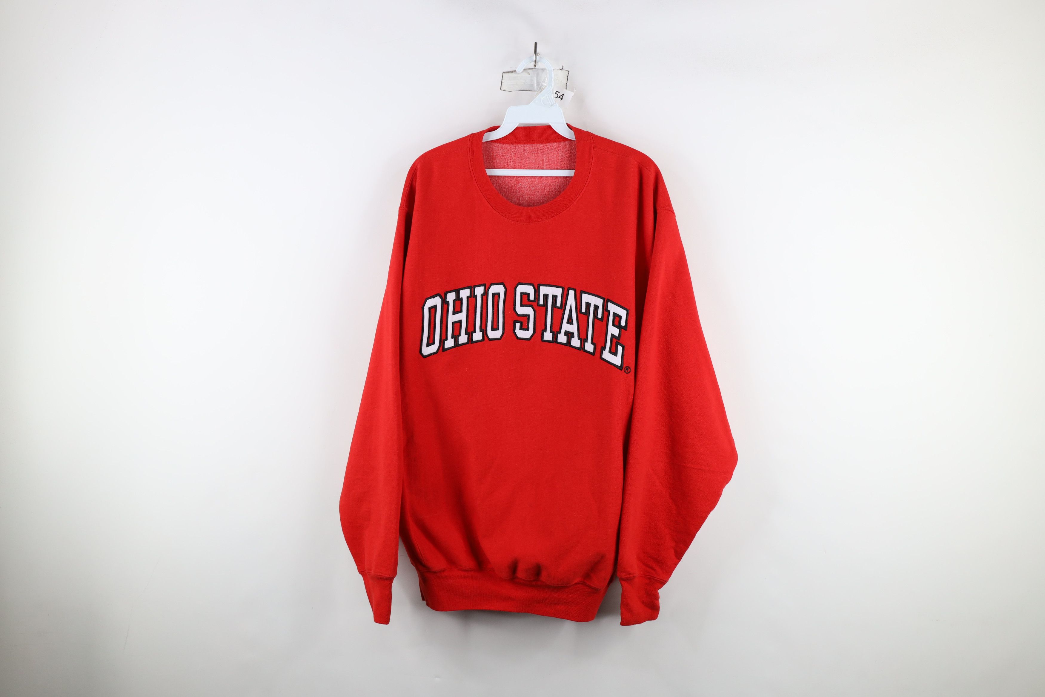 Vintage Vintage 90s Ohio State University Crewneck Sweatshirt Red Size US L / EU 52-54 / 3 - 1 Thumbnail