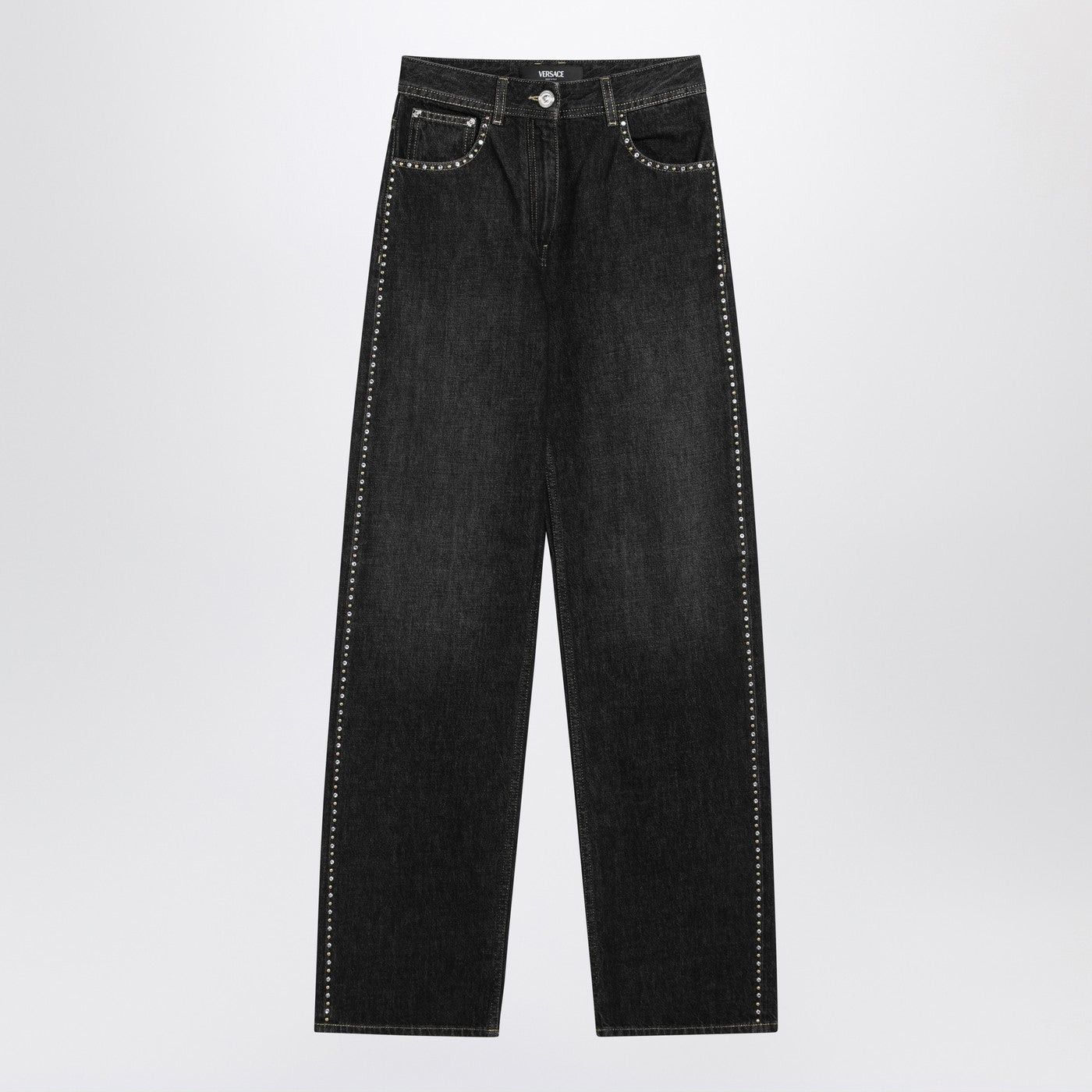 Versace Versace Black Jeans With Studs And Crystals Size 28" / US 6 / IT 42 - 1 Thumbnail