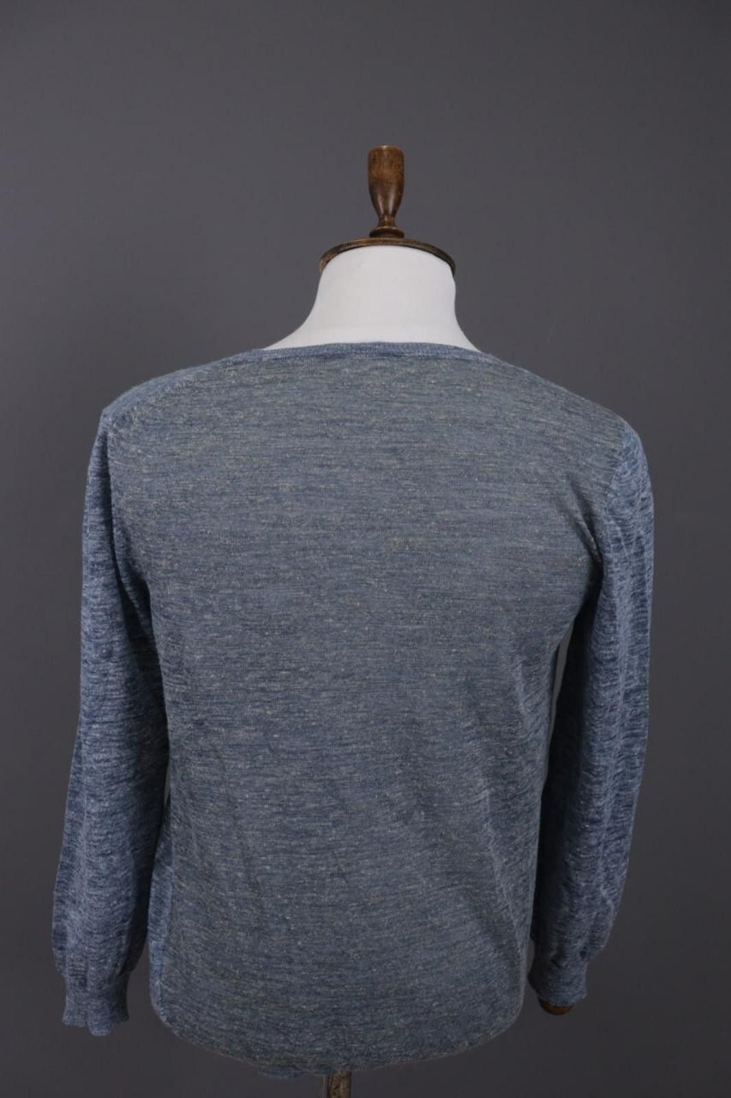 CLOSED Closed Blue Linen Knit Cardigan Sweater Size M Size US M / EU 48-50 / 2 - 7 Thumbnail