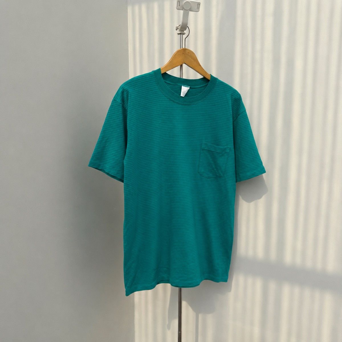 Vintage Vintage Towncraft Green Striped Pocket Tee Size US L / EU 52-54 / 3 - 1 Thumbnail