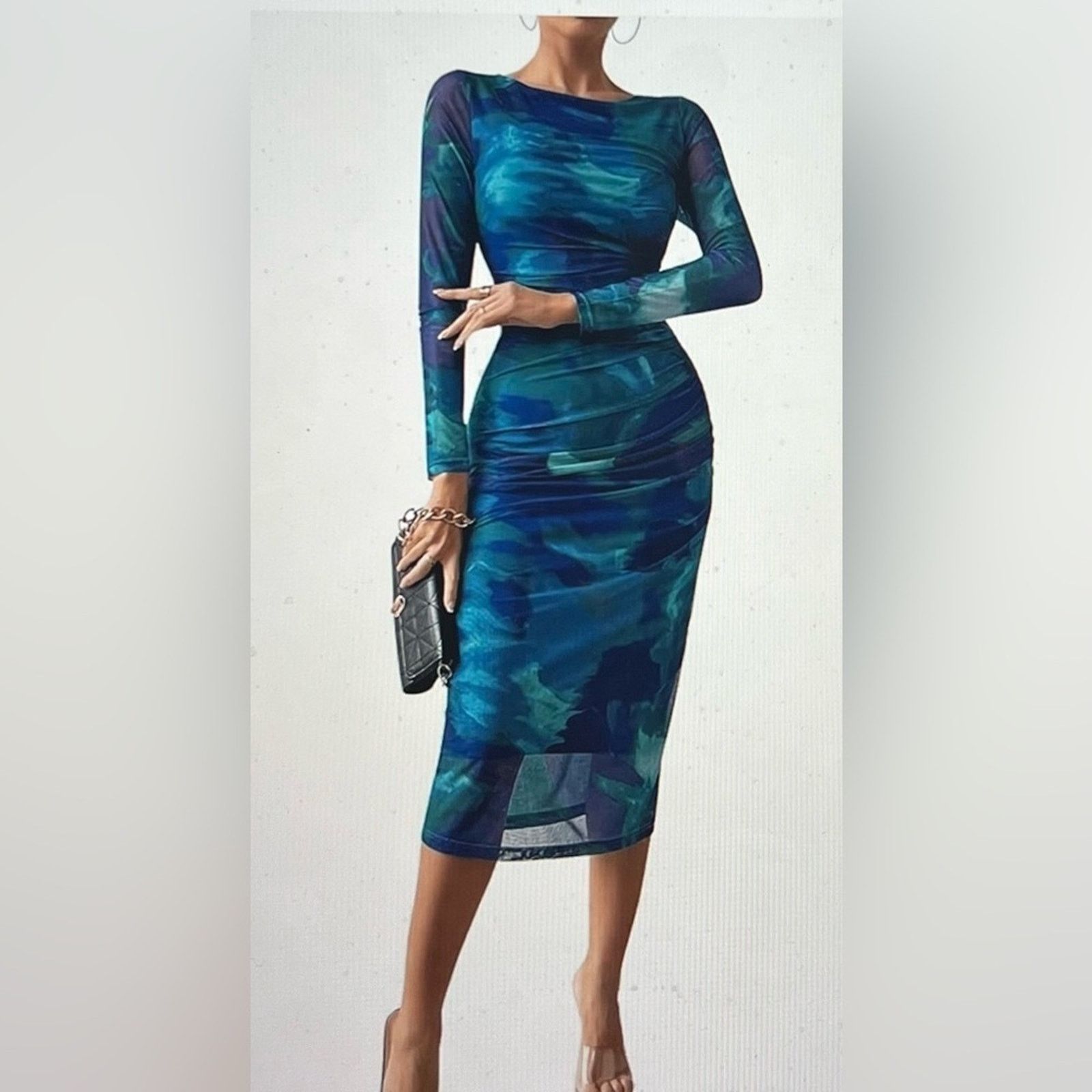 & Other Stories Pretty Garden Women's Midi Bodycon Dress – Size M Size M / US 6-8 / IT 42-44 - 6 Thumbnail