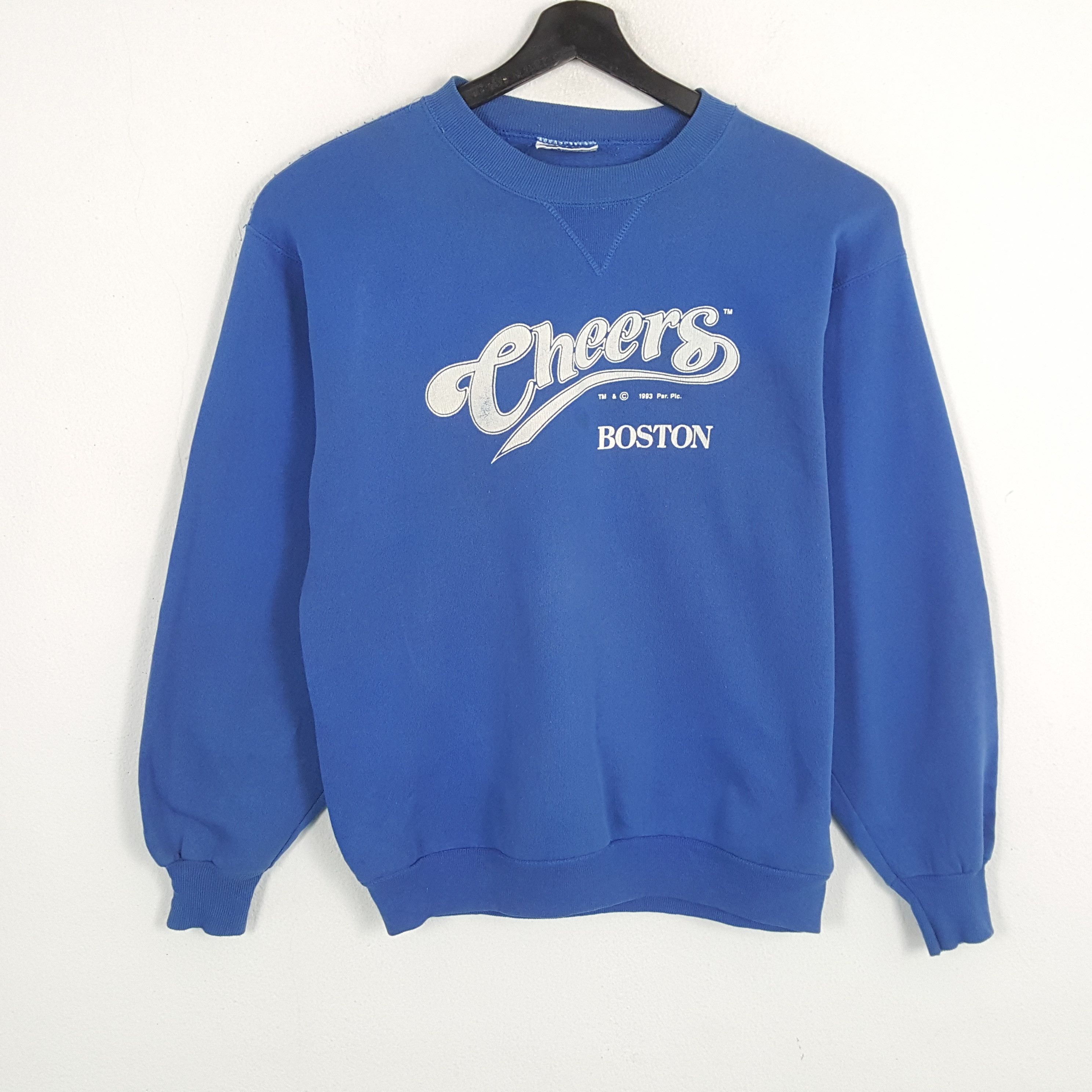 Vintage 80s ‘87 Sweatshirt Cheers Boston Green Raglan deals Sleeve Crew Neck USA Large