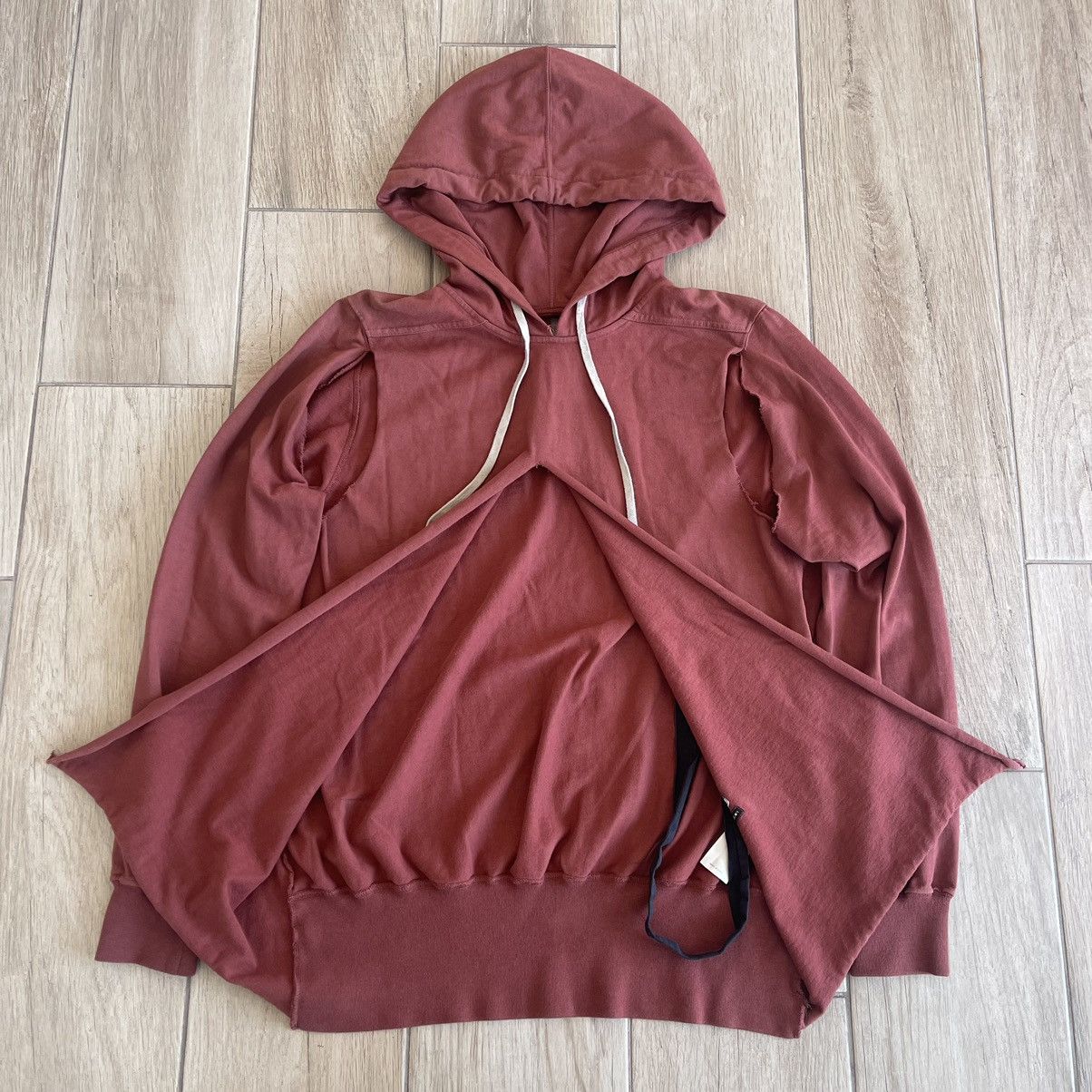 Rick Owens Drkshdw SS21 Split Cutout Hoodie Sweatshirt Size US S / EU 44-46 / 1 - 2 Thumbnail
