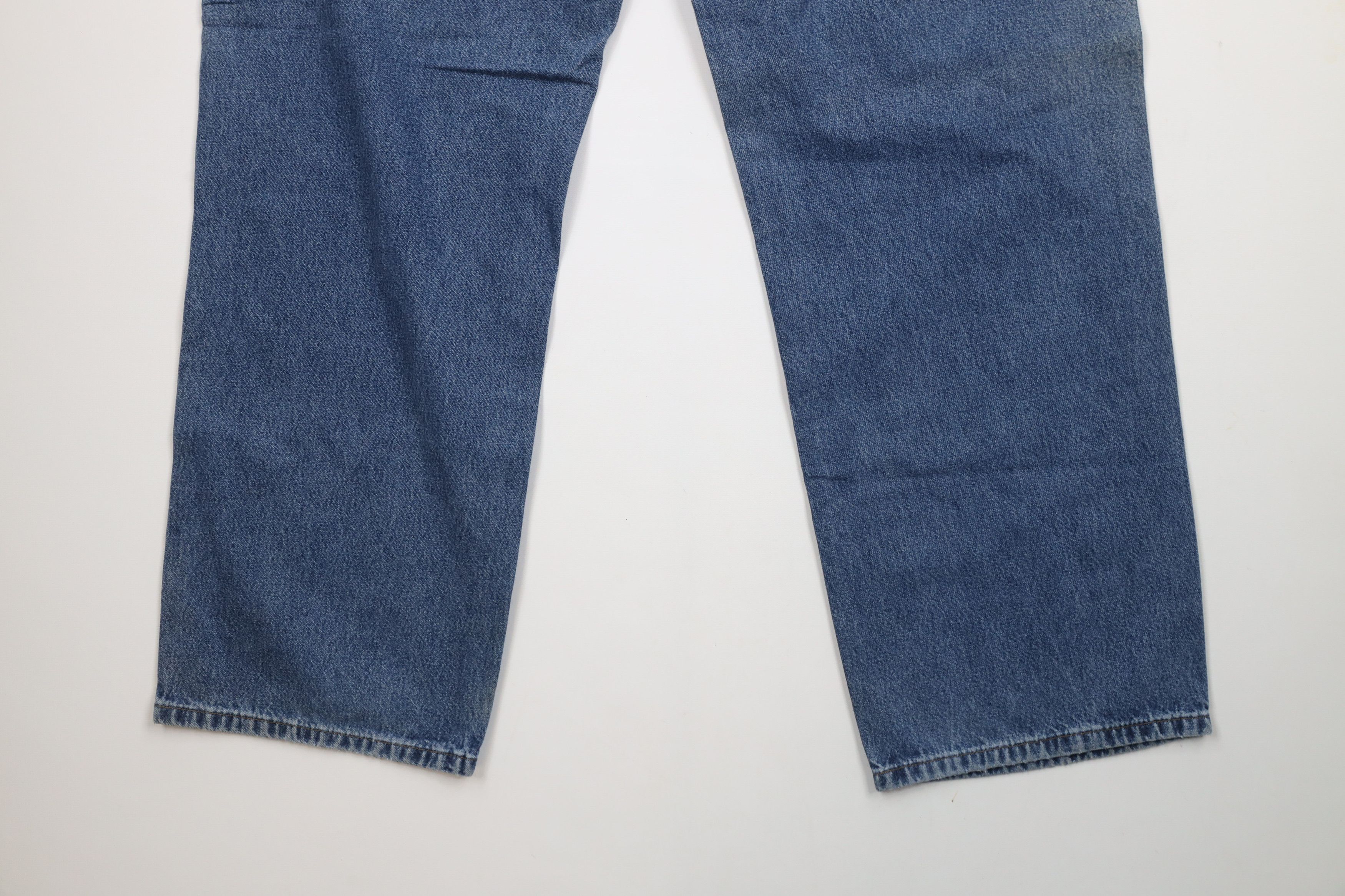 Carhartt × Vintage Vintage Carhartt Spell Wide Leg Dungaree Denim Jeans Blue Size US 38 / EU 54 - 14 Thumbnail
