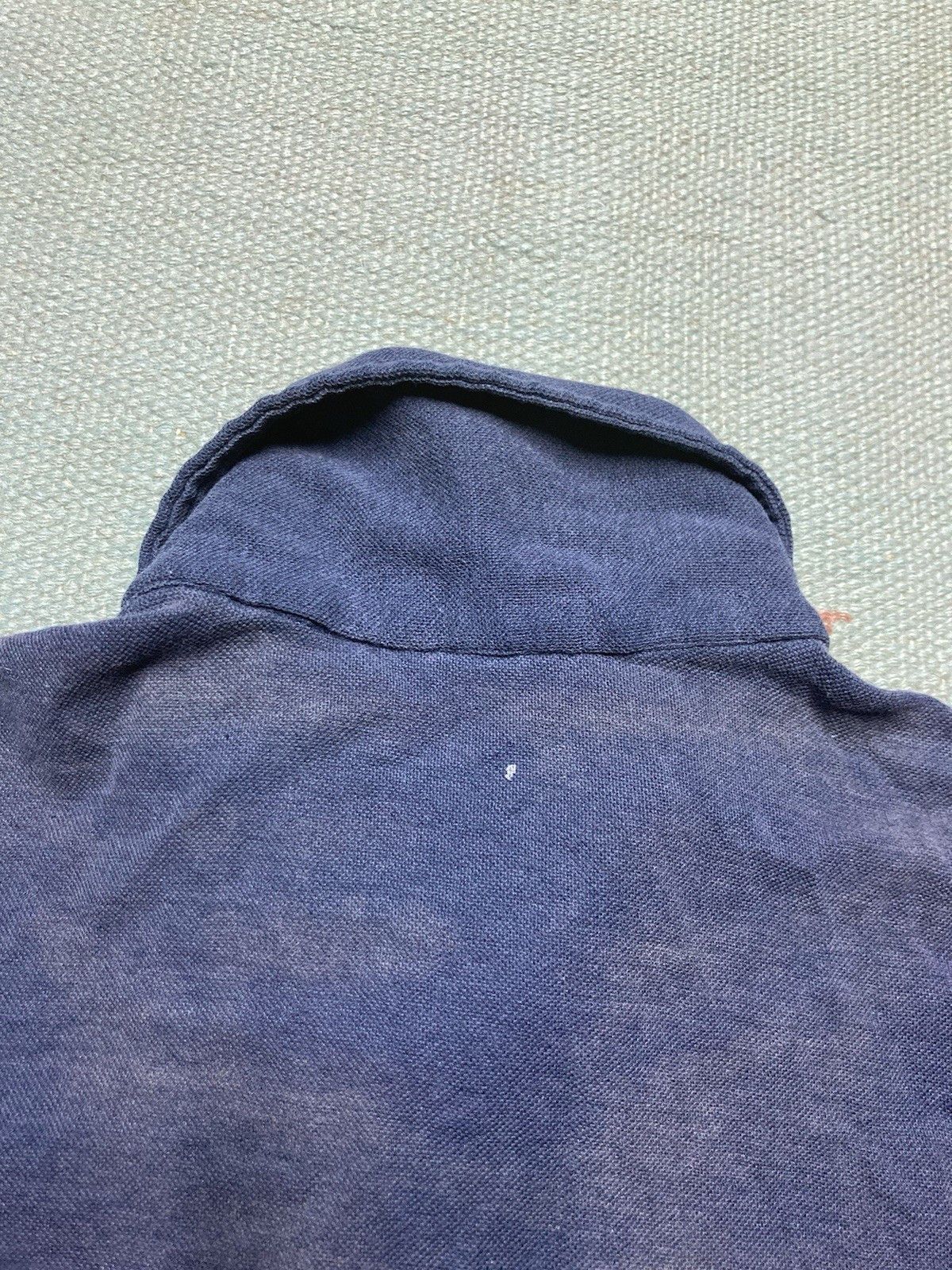Vintage Vtg 70s polo shirt navy blue faded paint stained worn medium Size US M / EU 48-50 / 2 - 11 Thumbnail