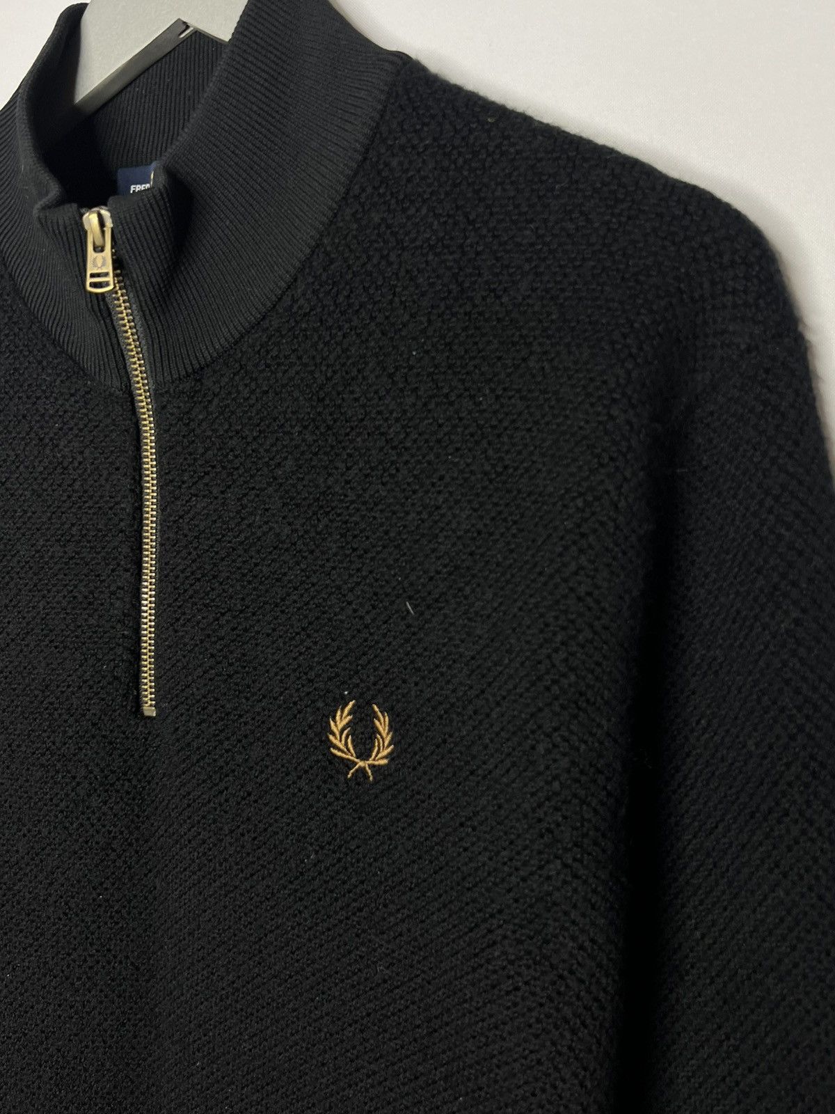 Fred Perry Fred Perry Vintage 1/4 Zip Up Wool Sweater Jumper Pullover Size US XL / EU 56 / 4 - 4 Thumbnail