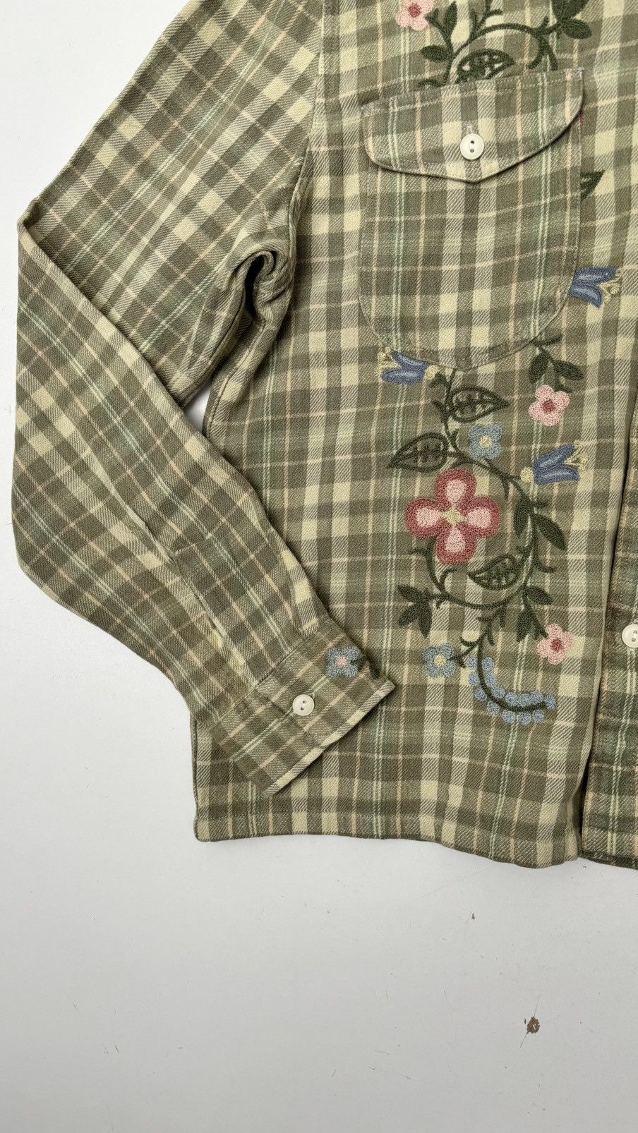 RRL Ralph Lauren RRL Ralph Lauren Double RL Embroidered Plaid Shirt Size 4 Size XS / US 0-2 / IT 36-38 - 5 Thumbnail