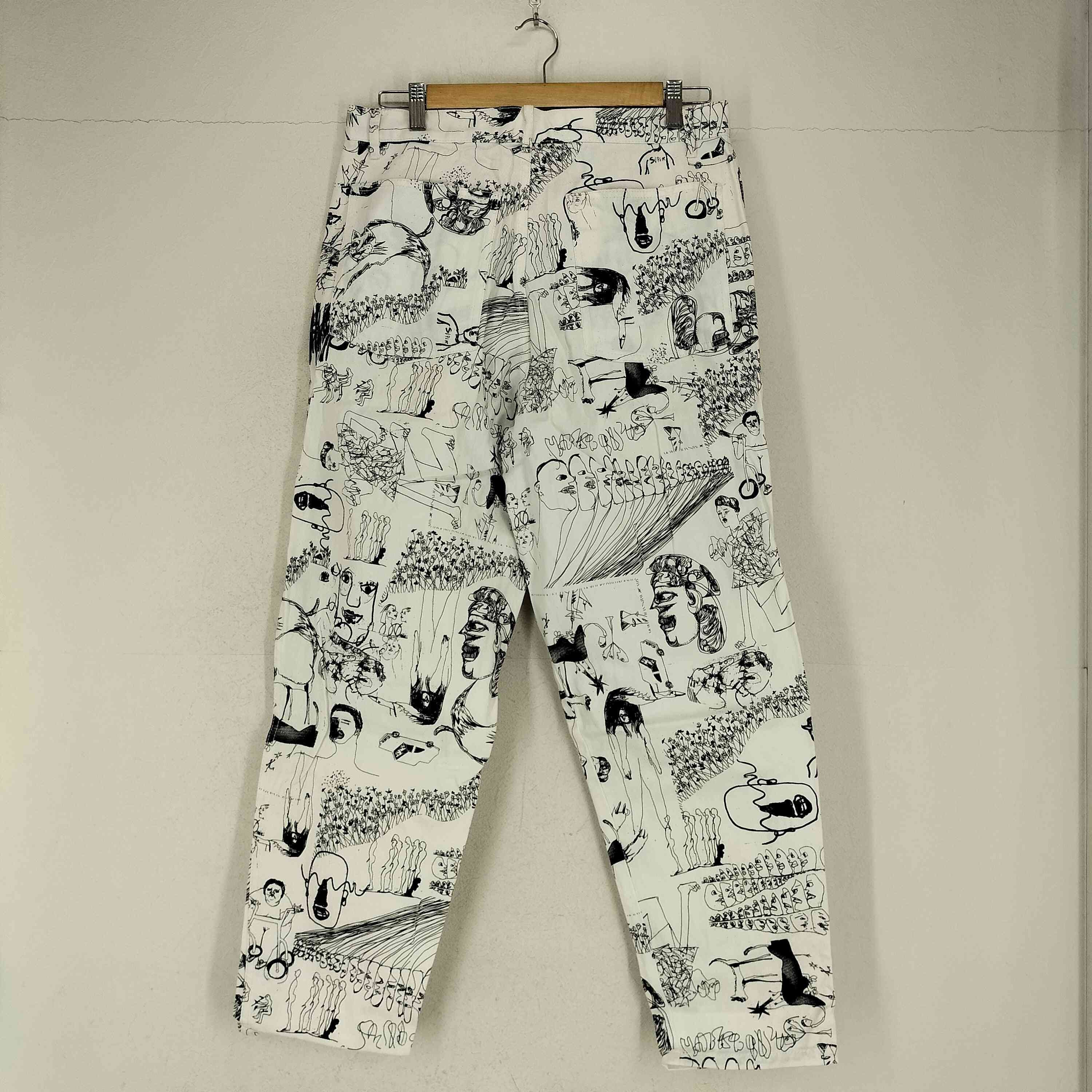 Comme des Garcons SHIRT Cropped Pants Overall Pattern Cotton White Size US 31 - 2 Thumbnail
