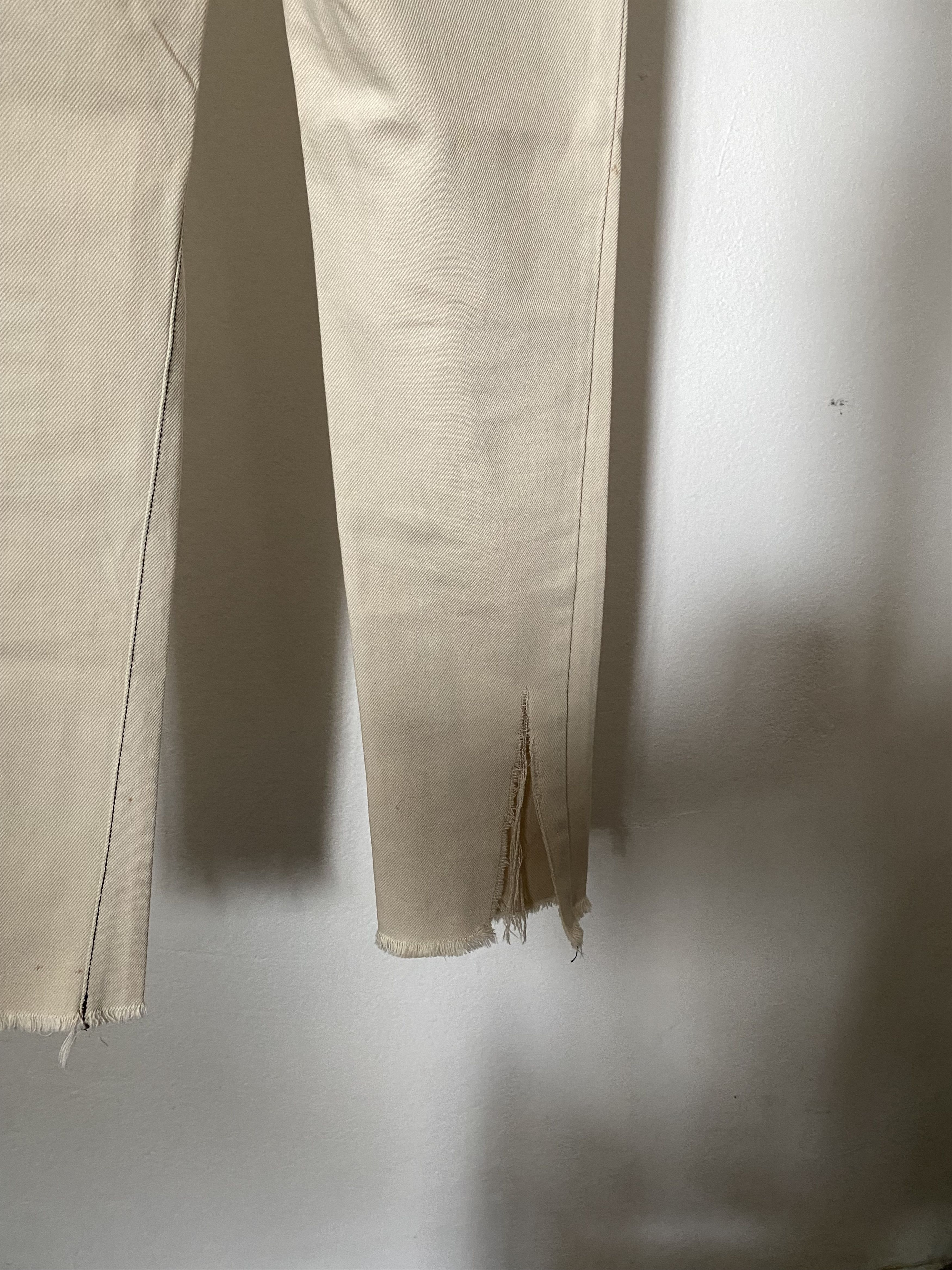 Enfants Riches Déprimés White Distressed Denim Jeans, view 5