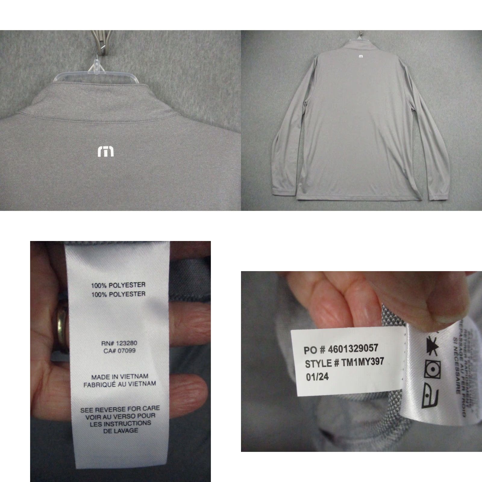 TravisMathew TravisMathew Pullover Mens XL Quiet Shade Grey Heather Coto Perf 1/4 Zip Golf Size US XL / EU 56 / 4 - 9 Thumbnail
