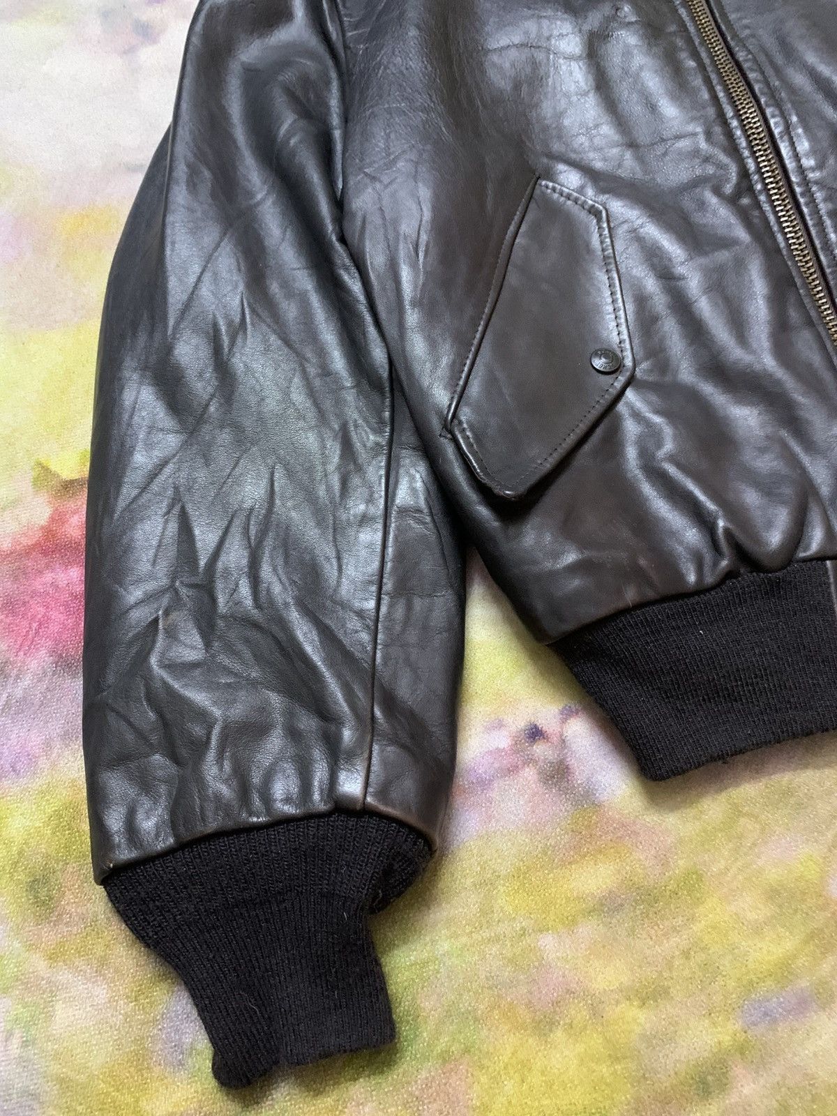 Schott Archive 40s SCHOTT MA-1 Leather Jacket Size US M / EU 48-50 / 2 - 5 Thumbnail