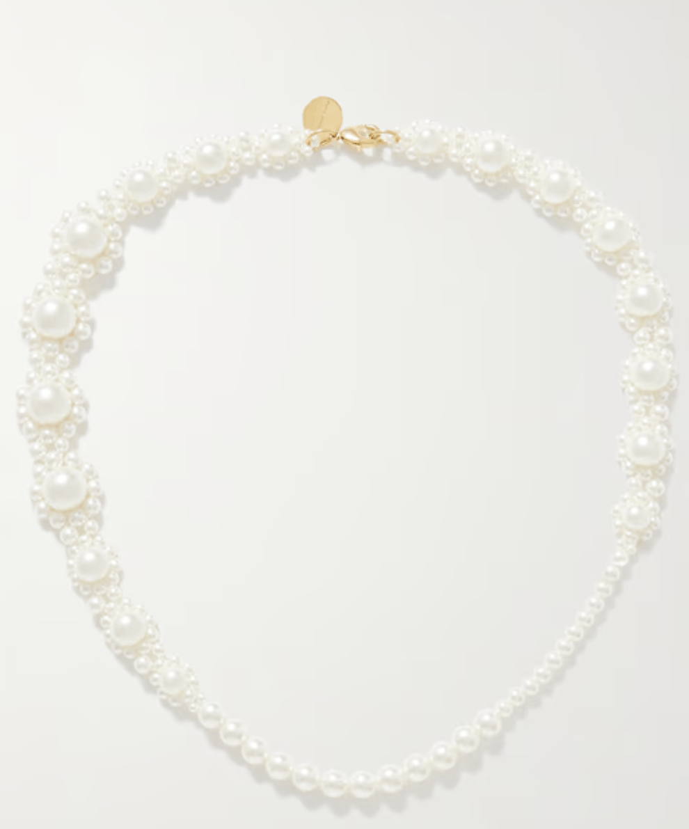 Simone Rocha SIMONE ROCHA Daisy Gold-Tone Faux Pearl Necklace | Grailed