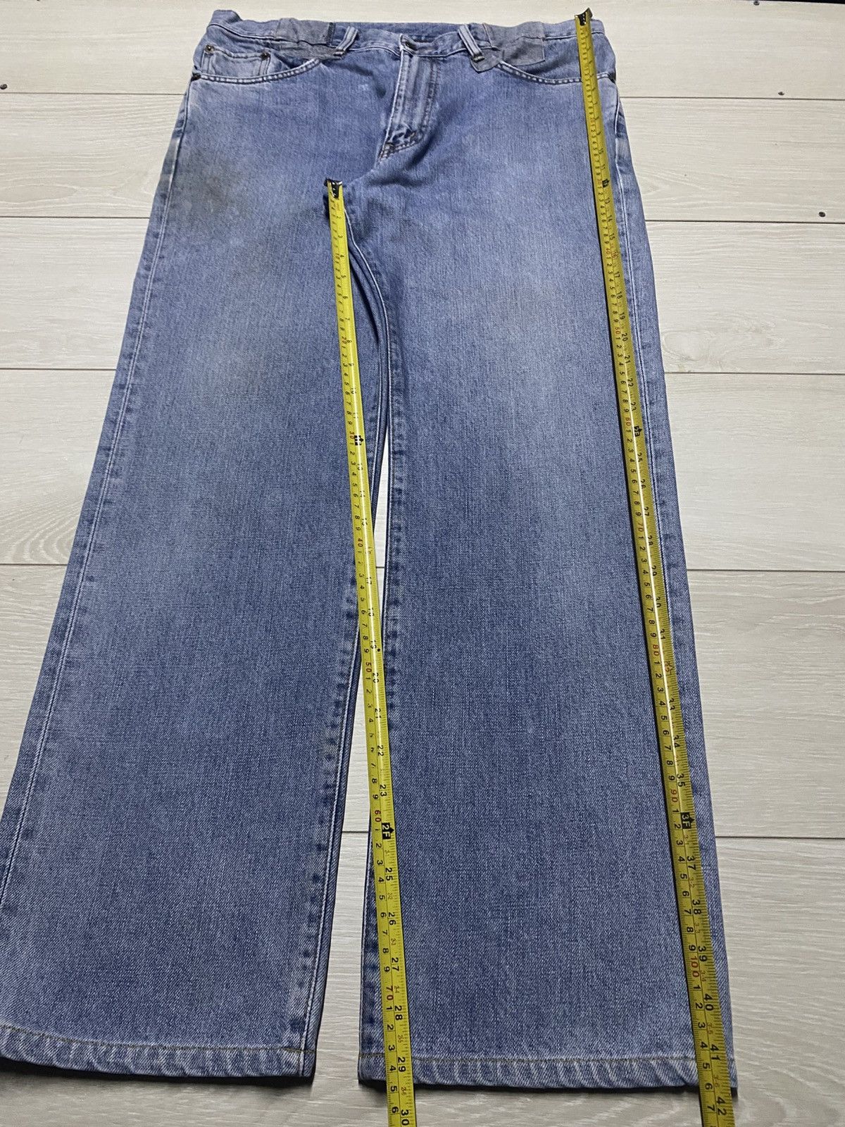 Edwin Vintage Edwin 503 Faded Wash Patches Distressed Loose Jeans Size US 35 - 12 Thumbnail