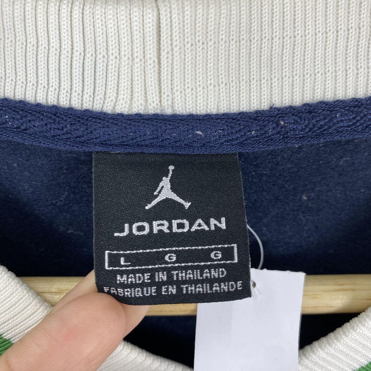 Jordan Brand Vintage Jordan Navy Blue Green V-Neck Mesh Jersey L Size US L / EU 52-54 / 3 - 7 Thumbnail