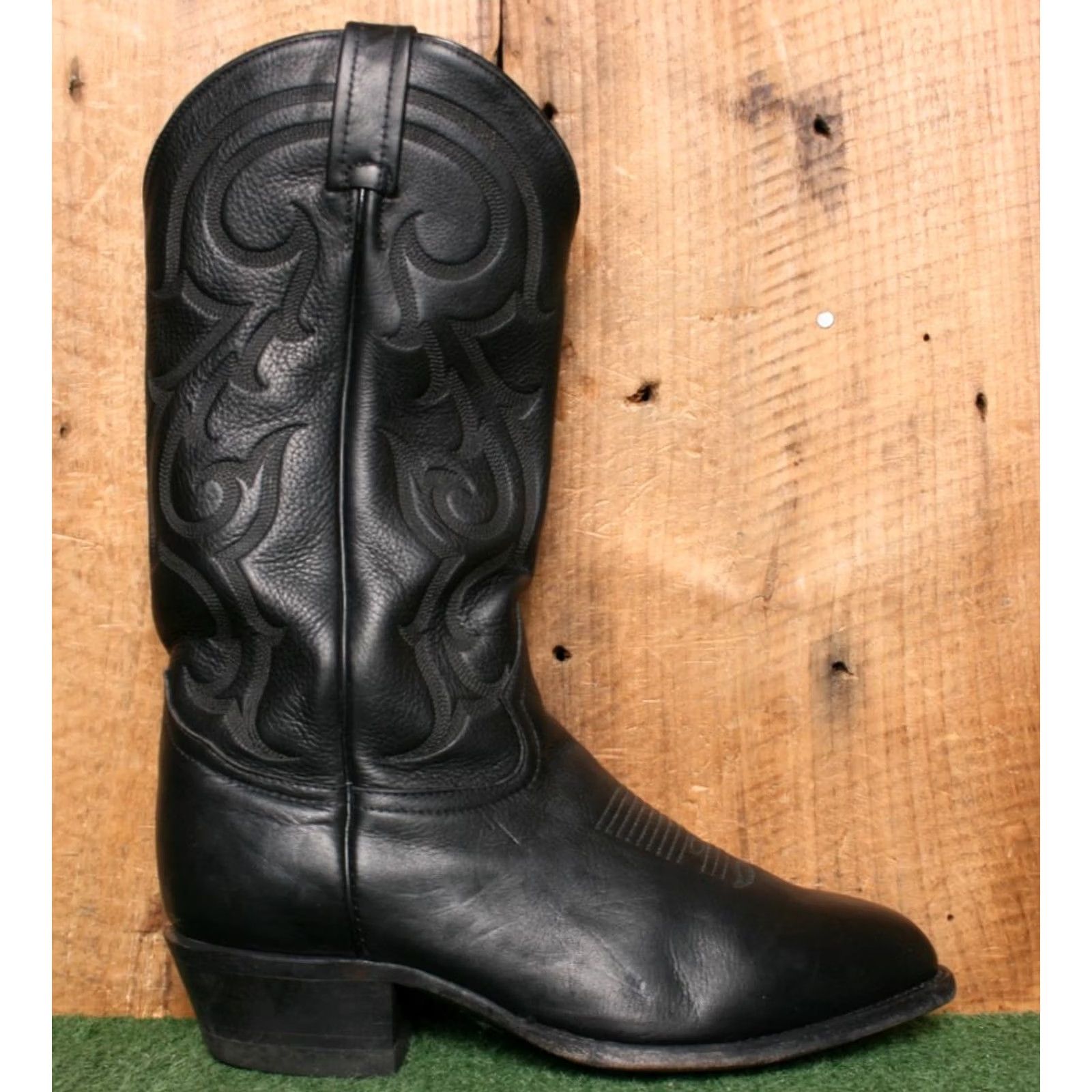 Tony Lama TONY LAMA Western Cowboy Boots EE Black Leather Men's Sz. 7.5 CZ820 Boots Size US 8 / EU 41 - 2 Thumbnail