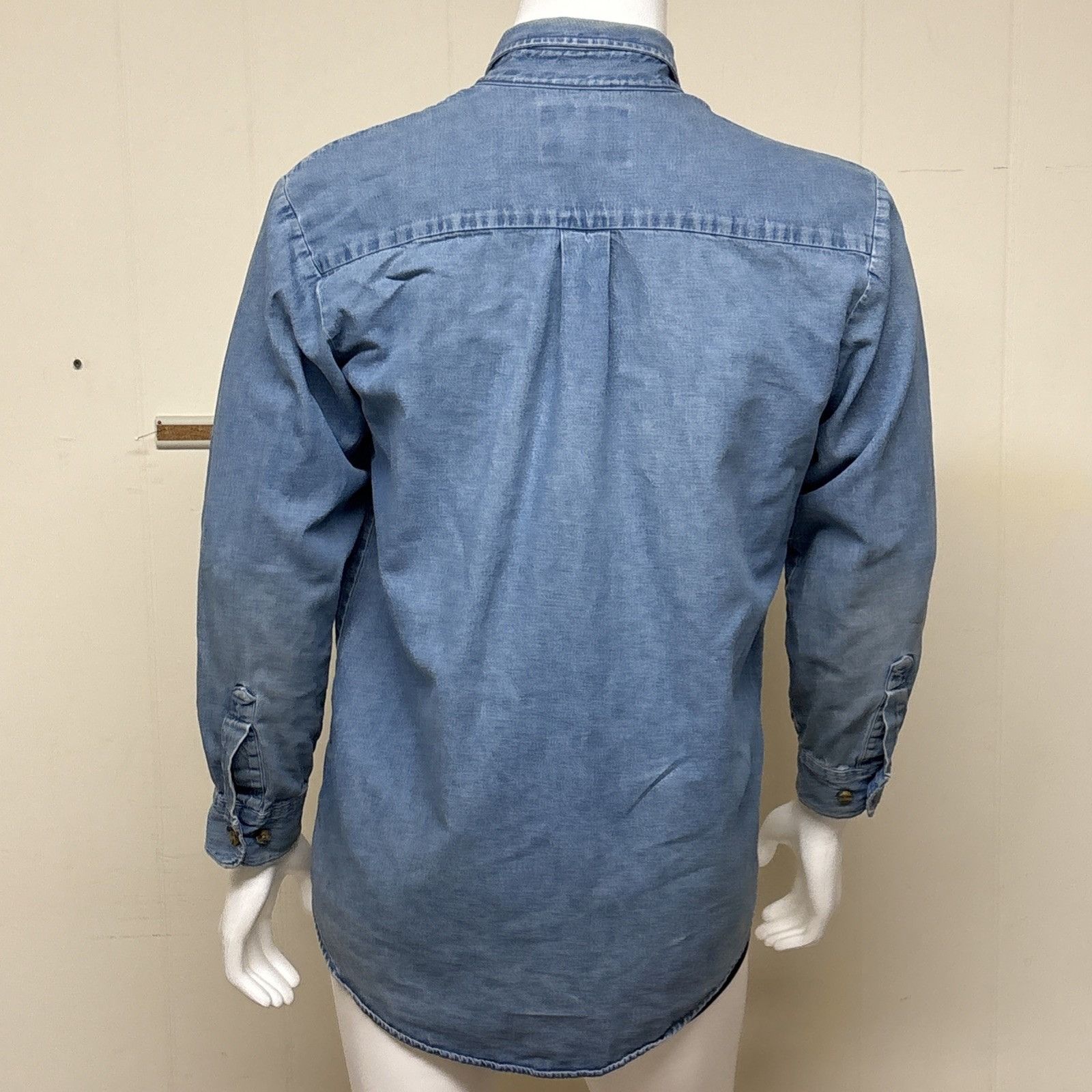 Dickies Dickies Denim Shirt Mens M Distressed Button Down Collar Cow Size US M / EU 48-50 / 2 - 3 Thumbnail