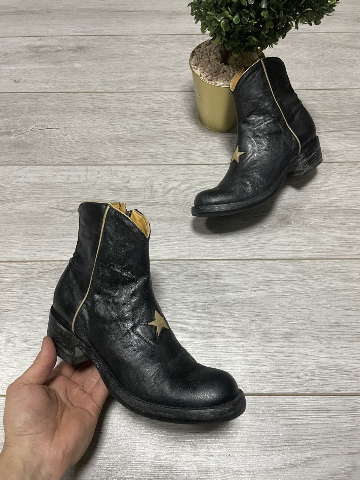 Old Gringo Old Gringo mexico star leather boots cowboy biker Size US 6 / IT 36 - 2 Thumbnail