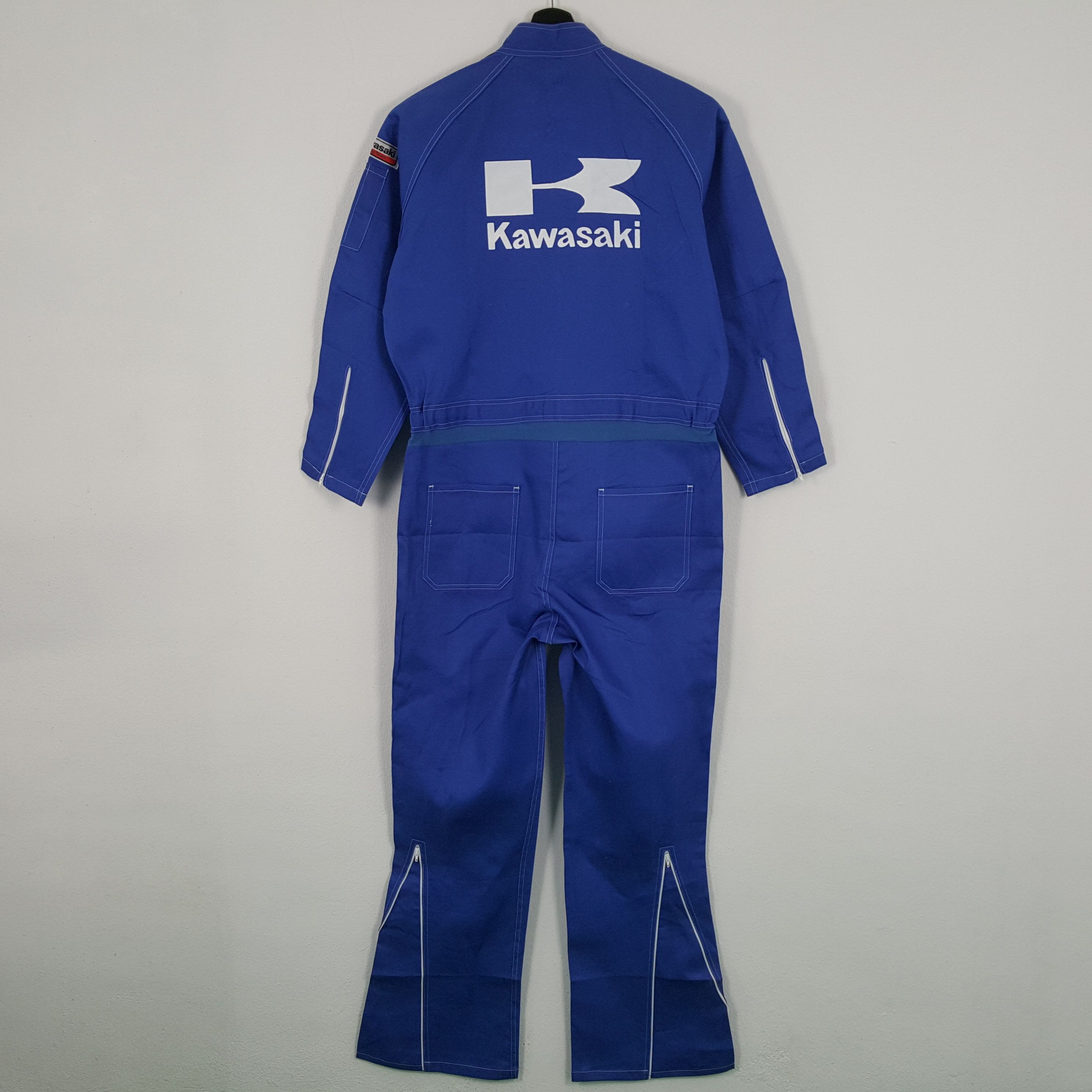 Japanese Brand × Vintage KAWASAKI Racing Crew Style Motorsports Coverall Jacket Size US L / EU 52-54 / 3 - 1 Thumbnail