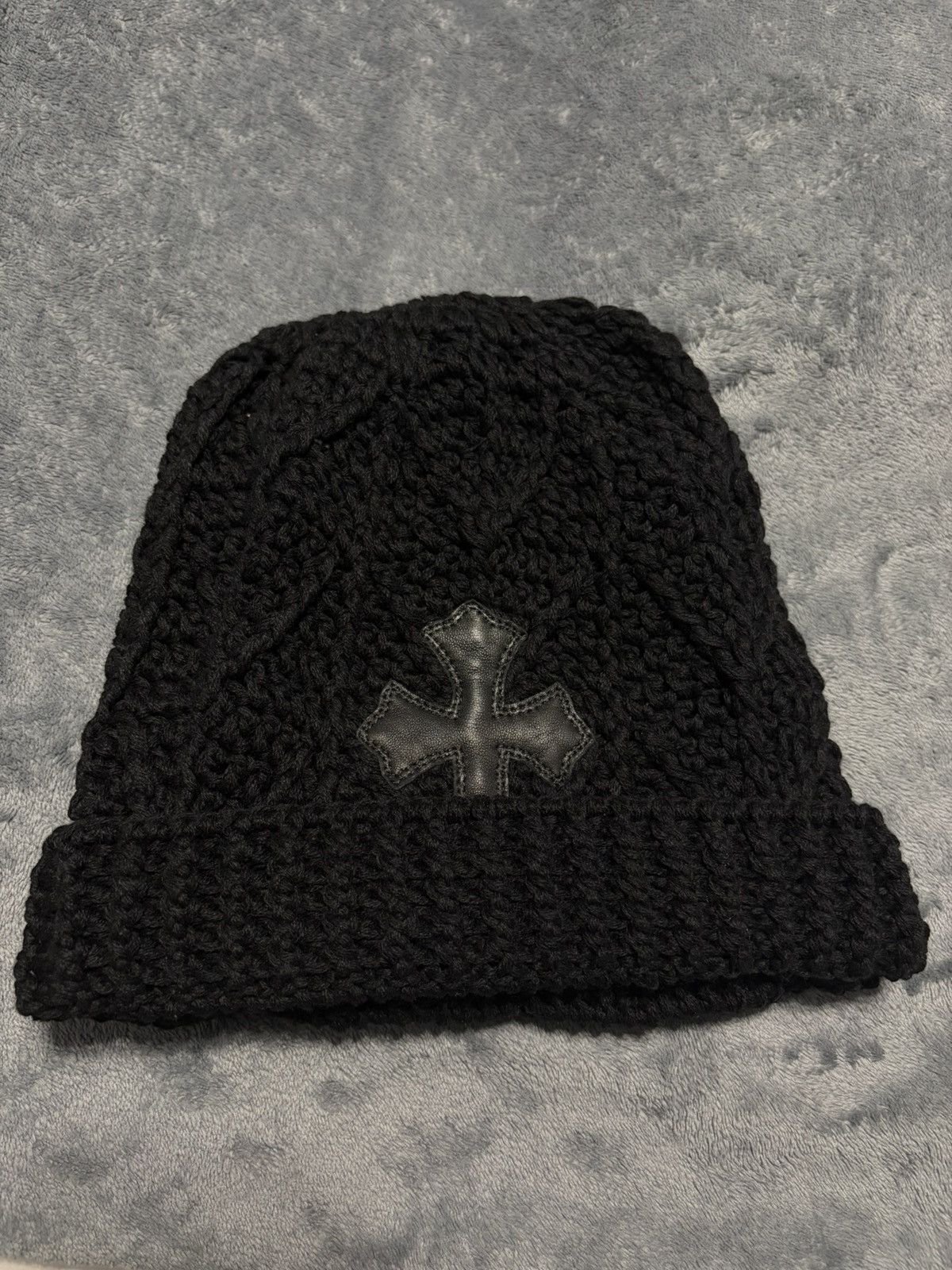 Chrome Hearts Chrome Hearts Cross Patch Cashmere Knitted Beanie Size ONE SIZE - 3 Thumbnail
