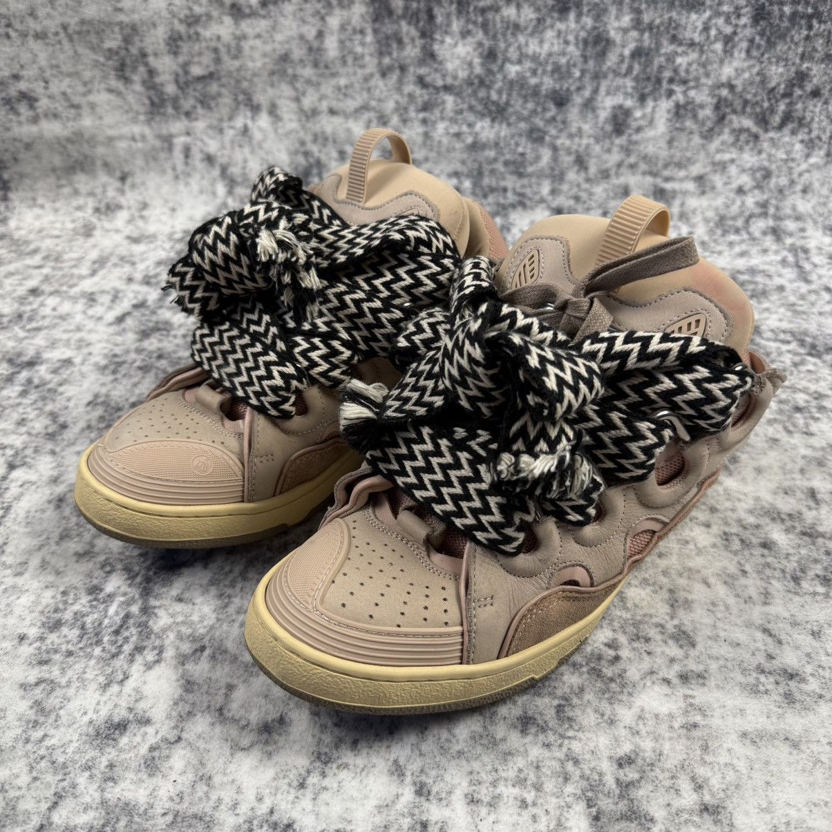 Lanvin Lanvin Curb Zigzag-Laces Round Toe ‘Pink’ Shoes Size US 8 / EU 41 - 1 Thumbnail
