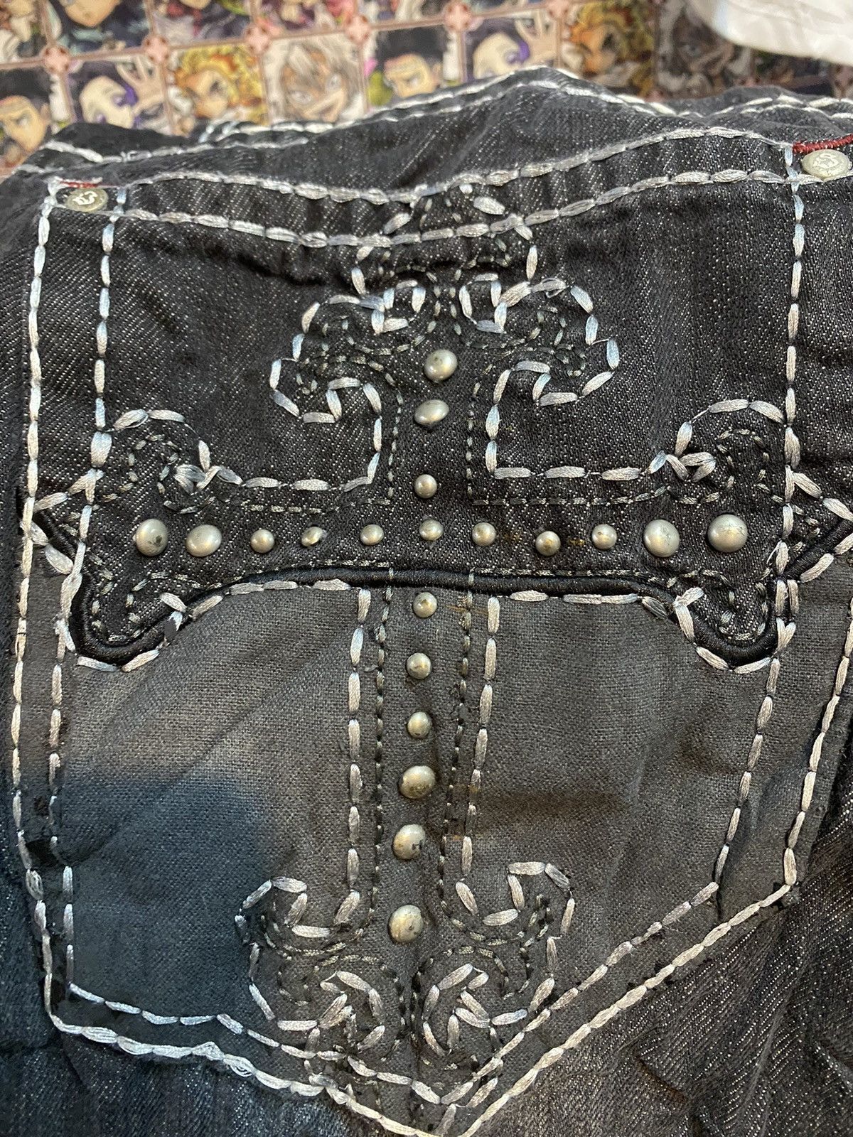Southpole Crazy Cross ❎ southpole faded big cross like chrome hearts Size US 40 / EU 56 - 5 Thumbnail
