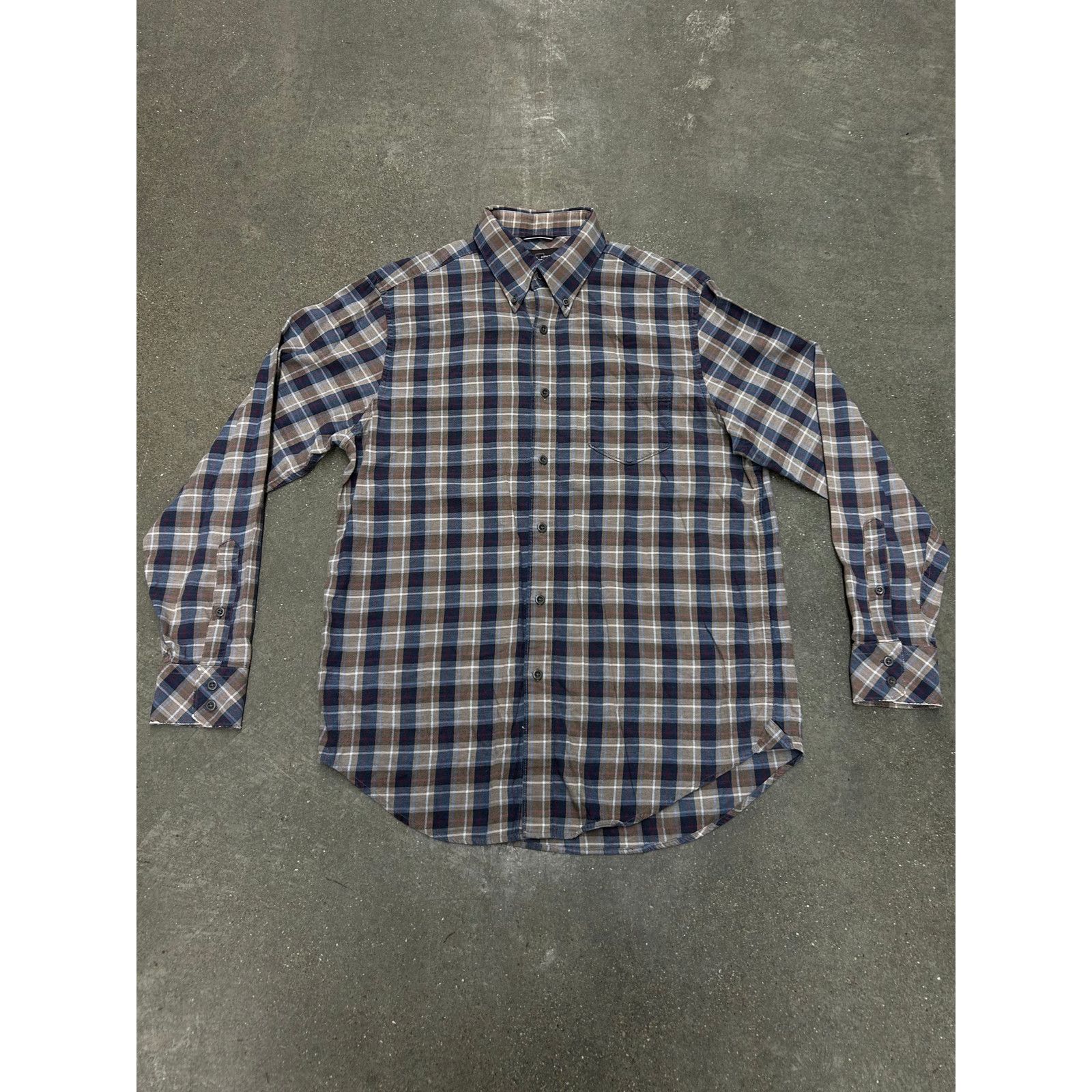 Vintage Y2K BlackBrown Blue Plaid Flannel size Mens Medium Size US M / EU 48-50 / 2 - 1 Thumbnail