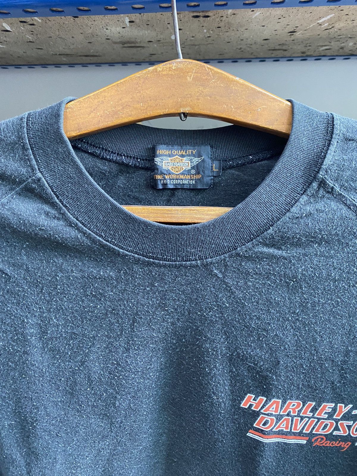 Vintage HARLEY DAVIDSON RACING TSHIRT Size US M / EU 48-50 / 2 - 2 Thumbnail