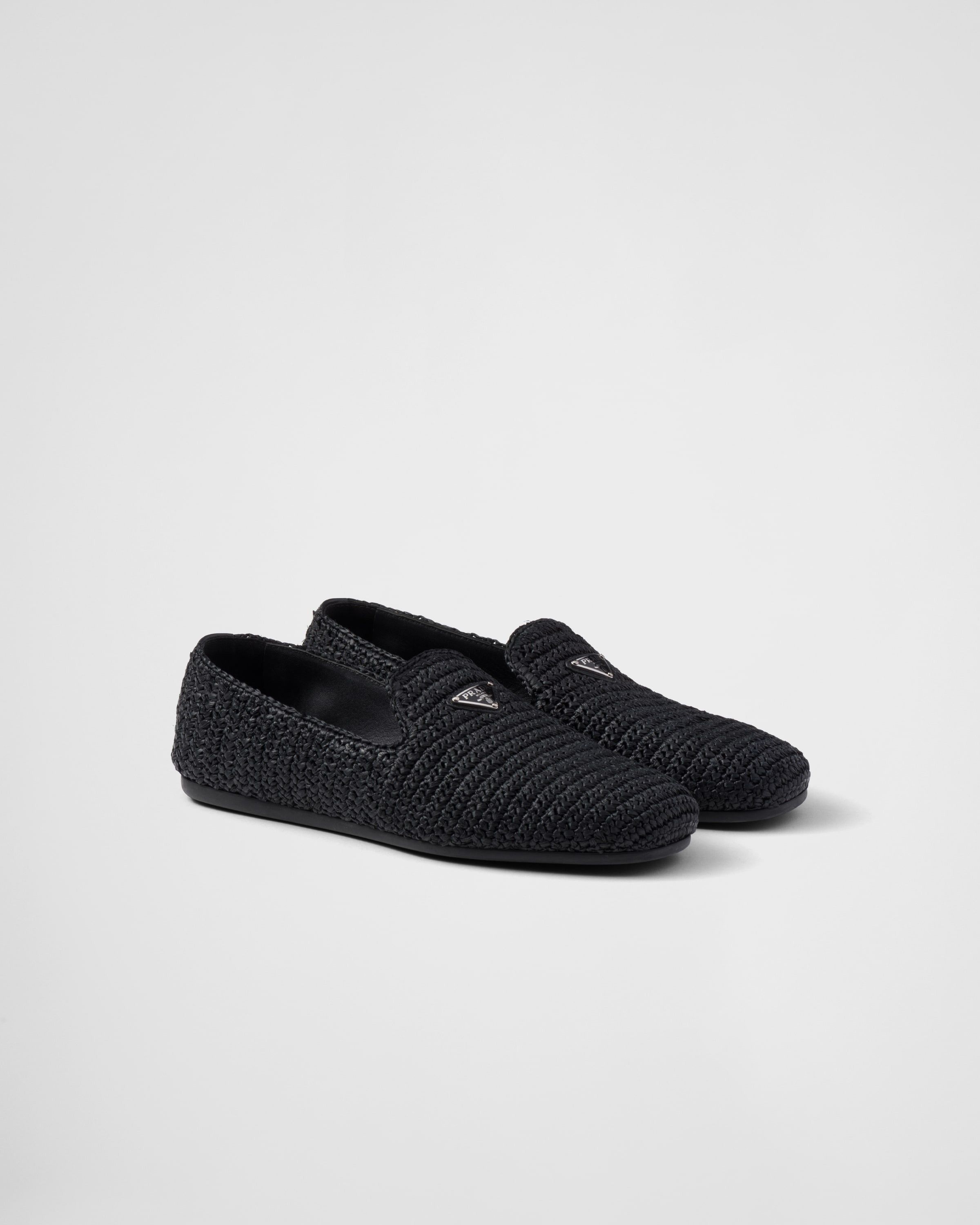Prada o1bcso1str1025 Crochet Slip-On Shoes in Black Size US 10 / EU 43 - 1 Thumbnail