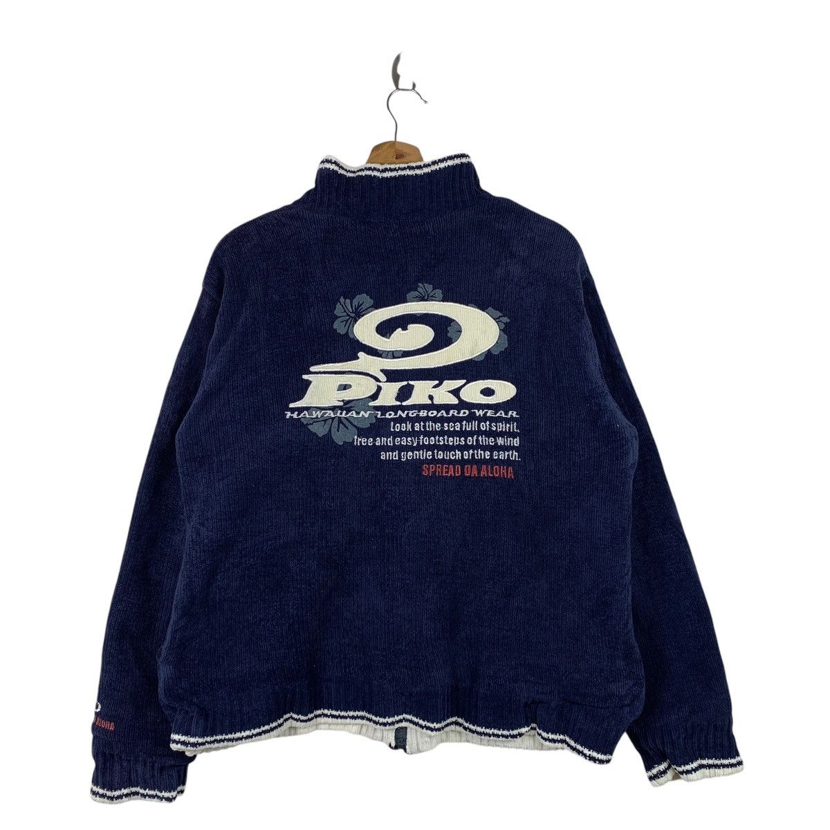 Vintage Vintage PIKO Hawaiian Longboard Wear Surfing Sweater Jacket Size US L / EU 52-54 / 3 - 2 Thumbnail