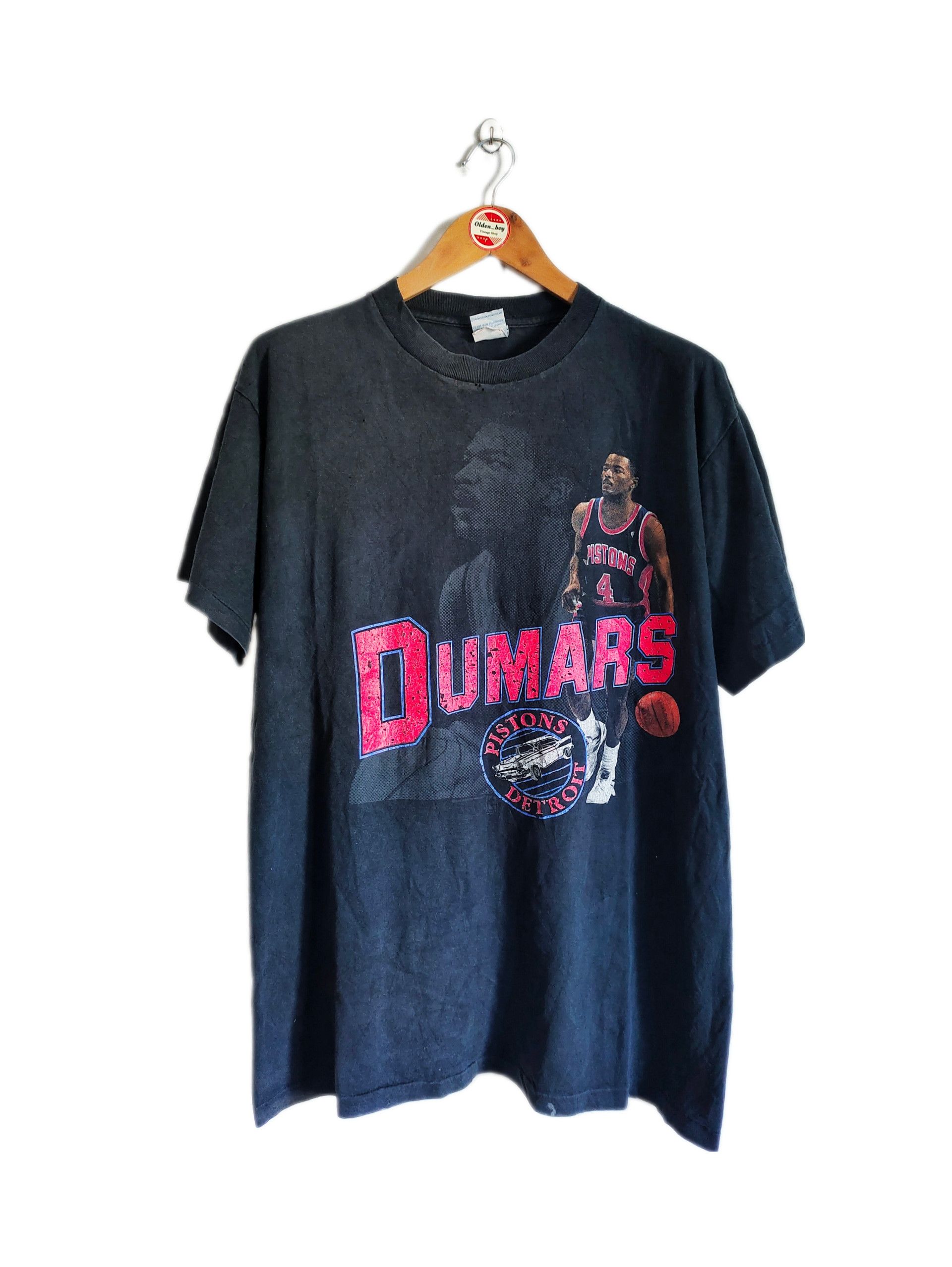 Salem Sportswear × Vintage Vintage Joe Dumars Player Detroit Pistons 90s T-shirt Size US XL / EU 56 / 4 - 1 Thumbnail