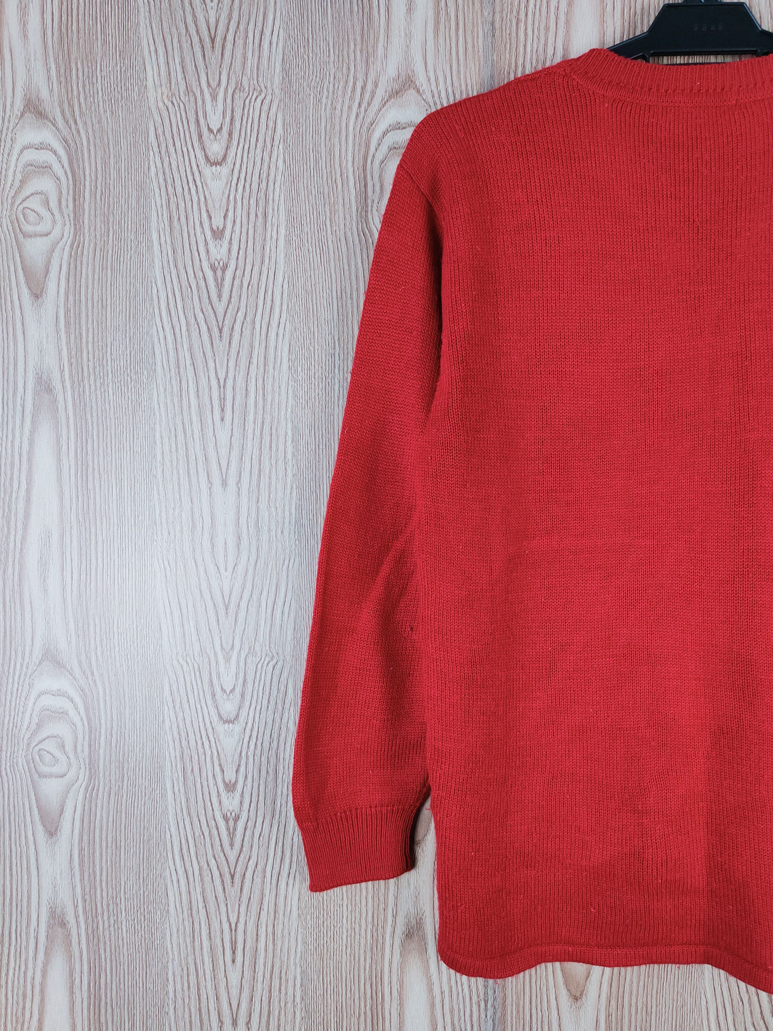 Homespun Knitwear Chego Red art vintage Knitwear Sweatshirts #W353 Size US M / EU 48-50 / 2 - 9 Thumbnail