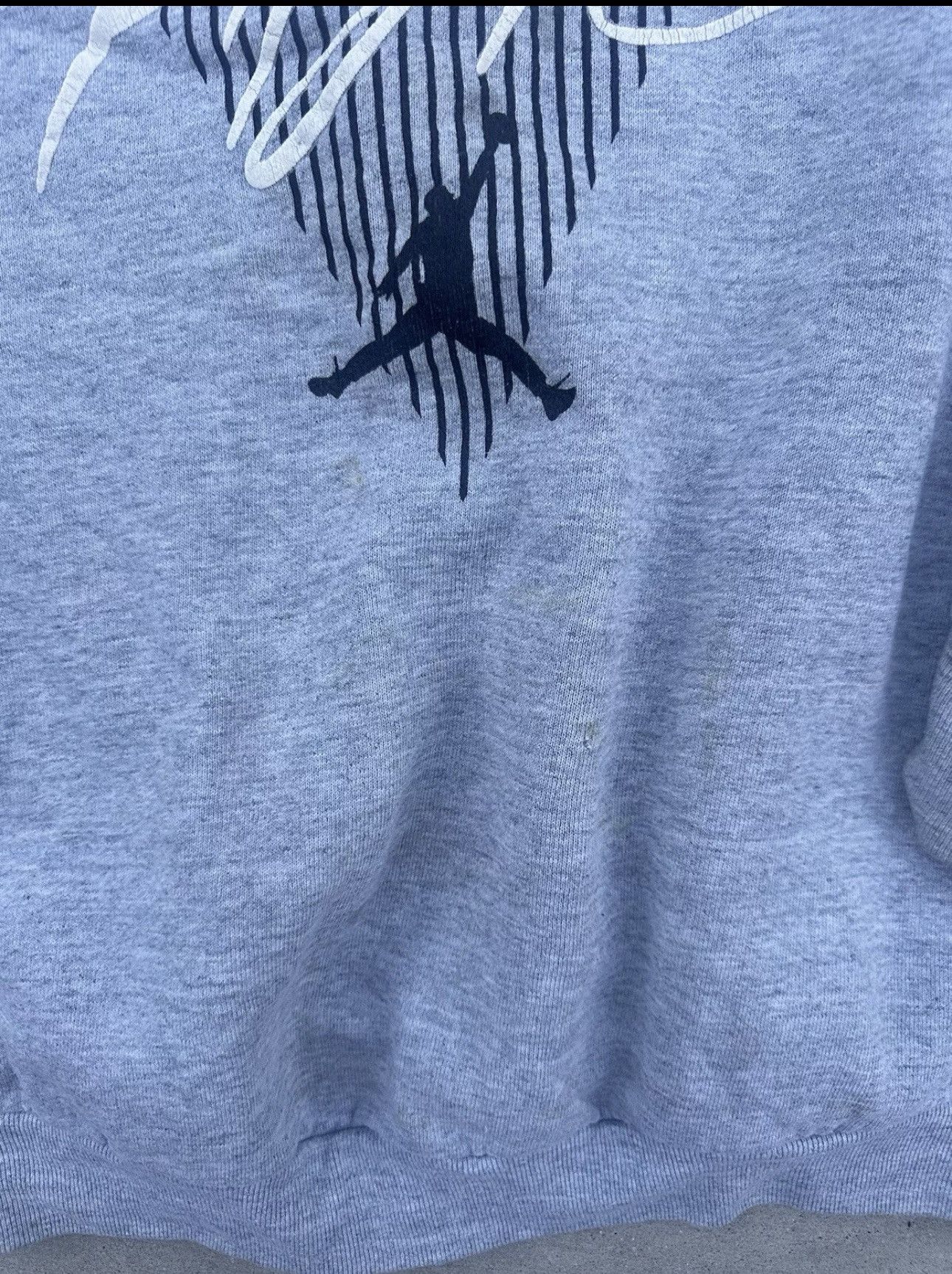 Jordan Brand × Vintage Vintage Nike Air Flight White Crewneck Air Jordan Basketball Size US XL / EU 56 / 4 - 4 Thumbnail