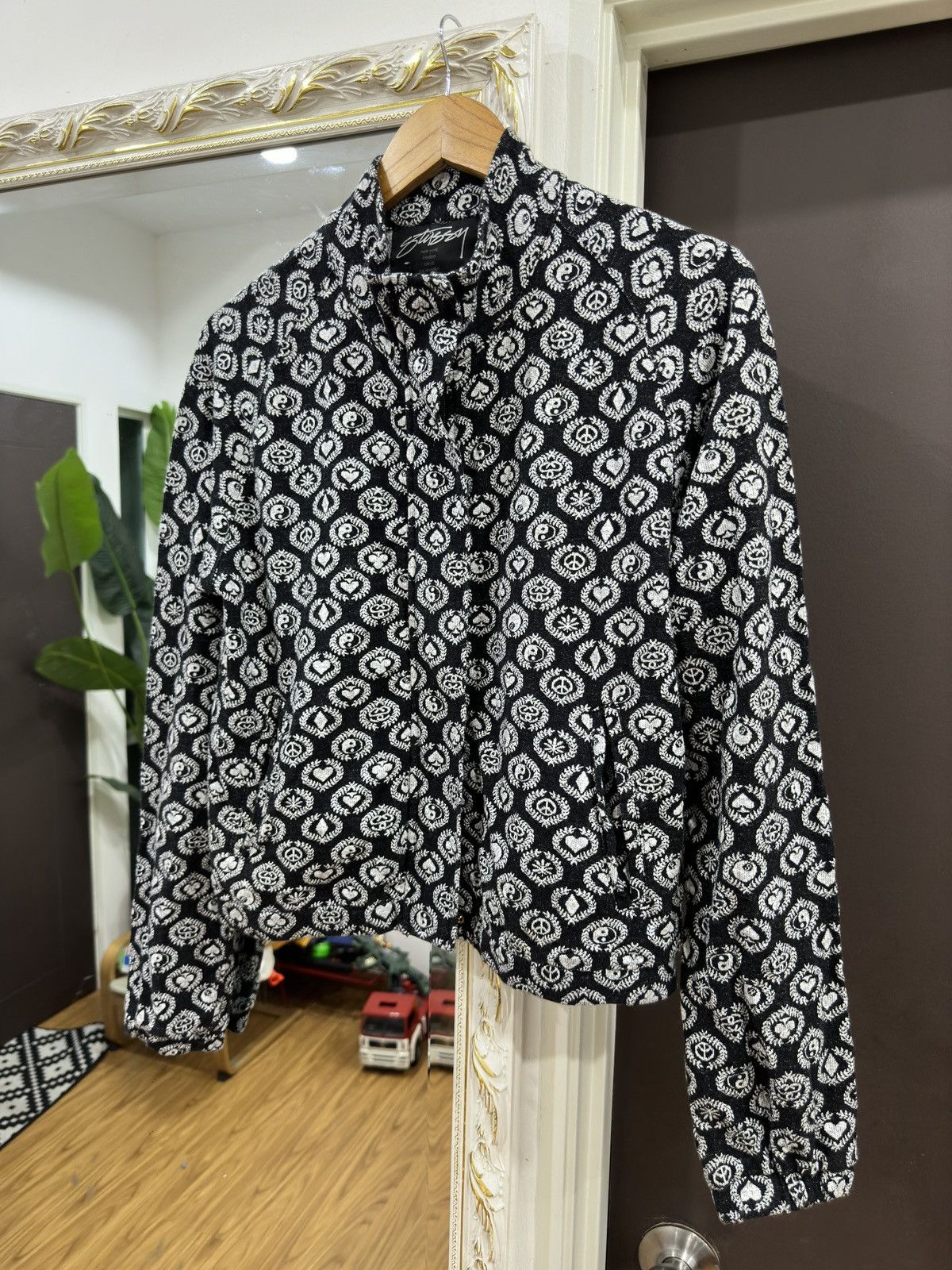 Stussy Stüssy Ol Yin Yang Black Jade Towel Zipper Jacket Size US M / EU 48-50 / 2 - 10 Thumbnail